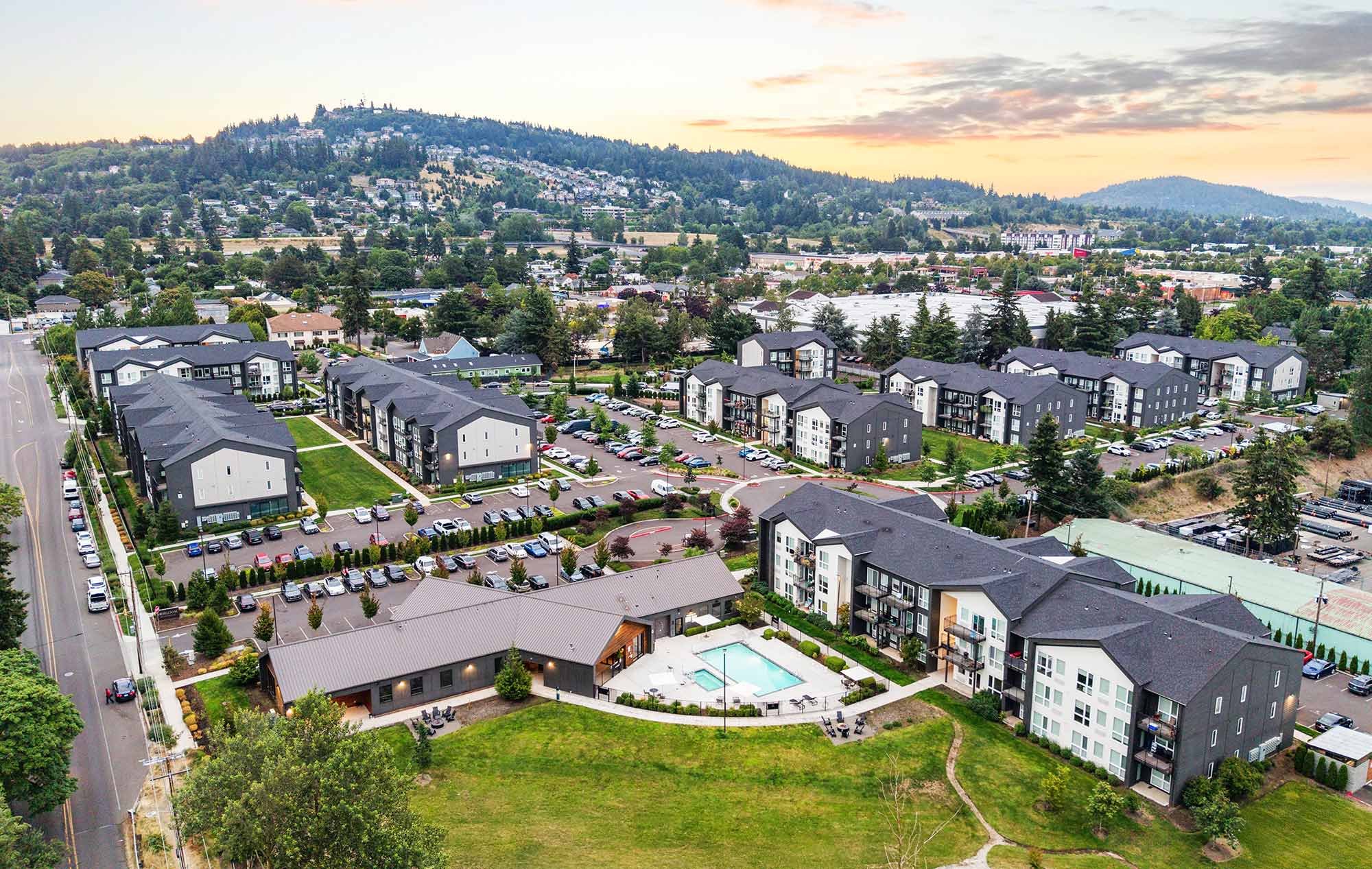 Heirloom aerial exterior view - Portland, OR