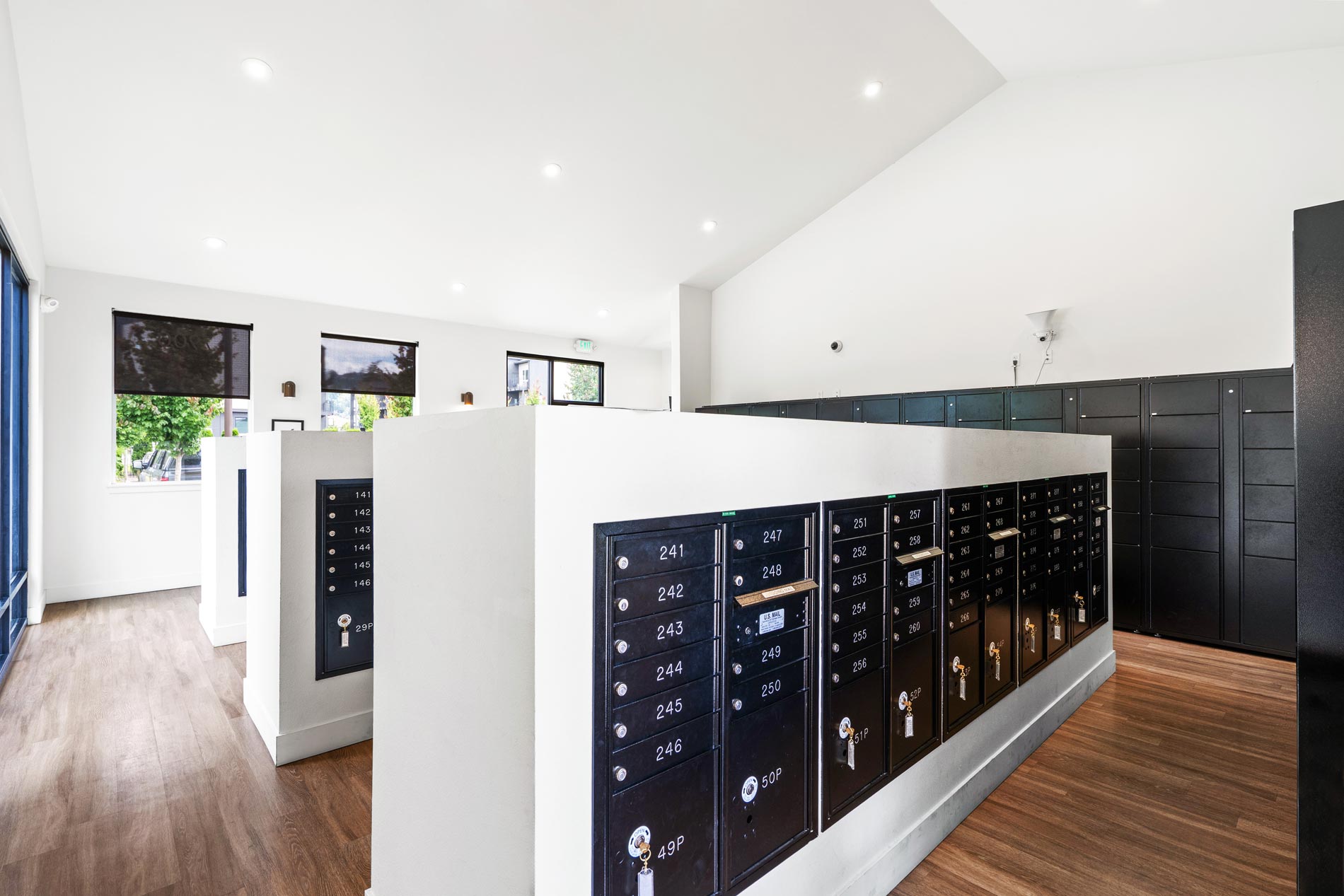 Heirloom apartments mail and package locker room