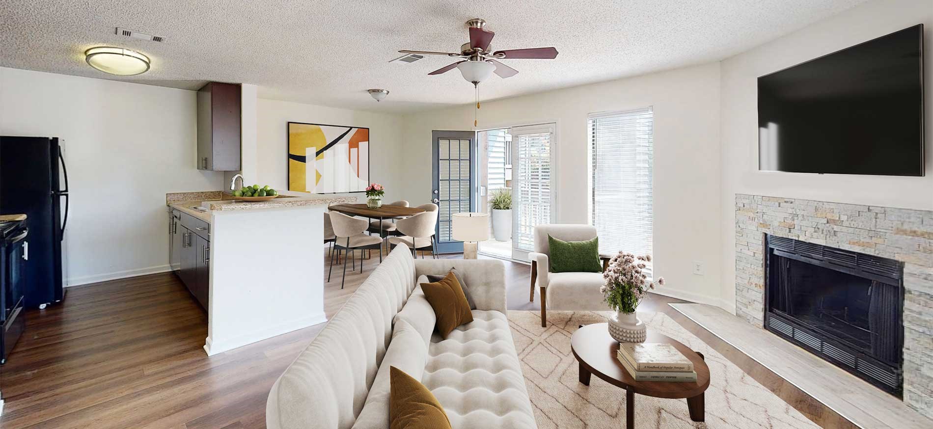 Hickory Run apartment living room