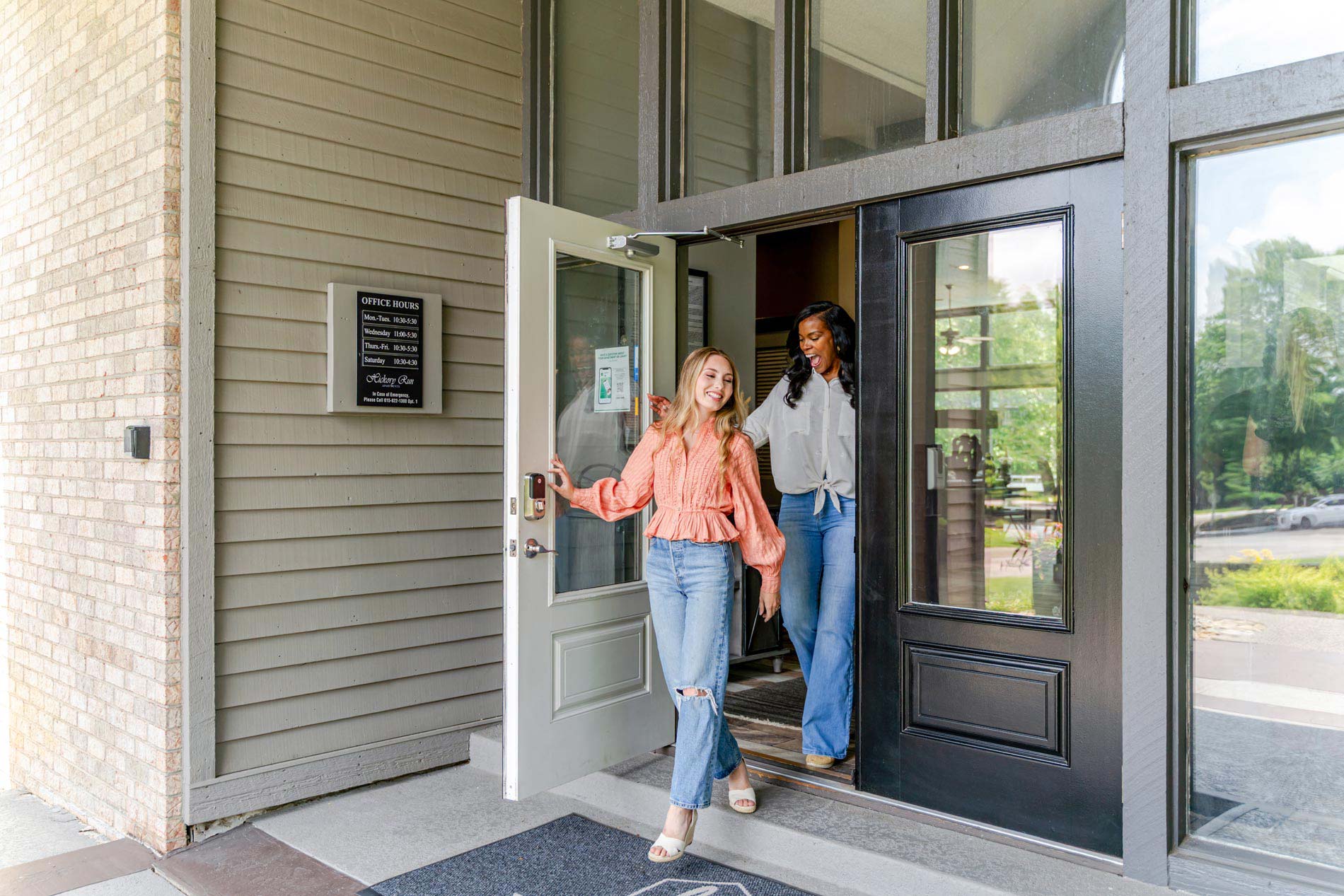 Hickory Run couple exits clubhouse