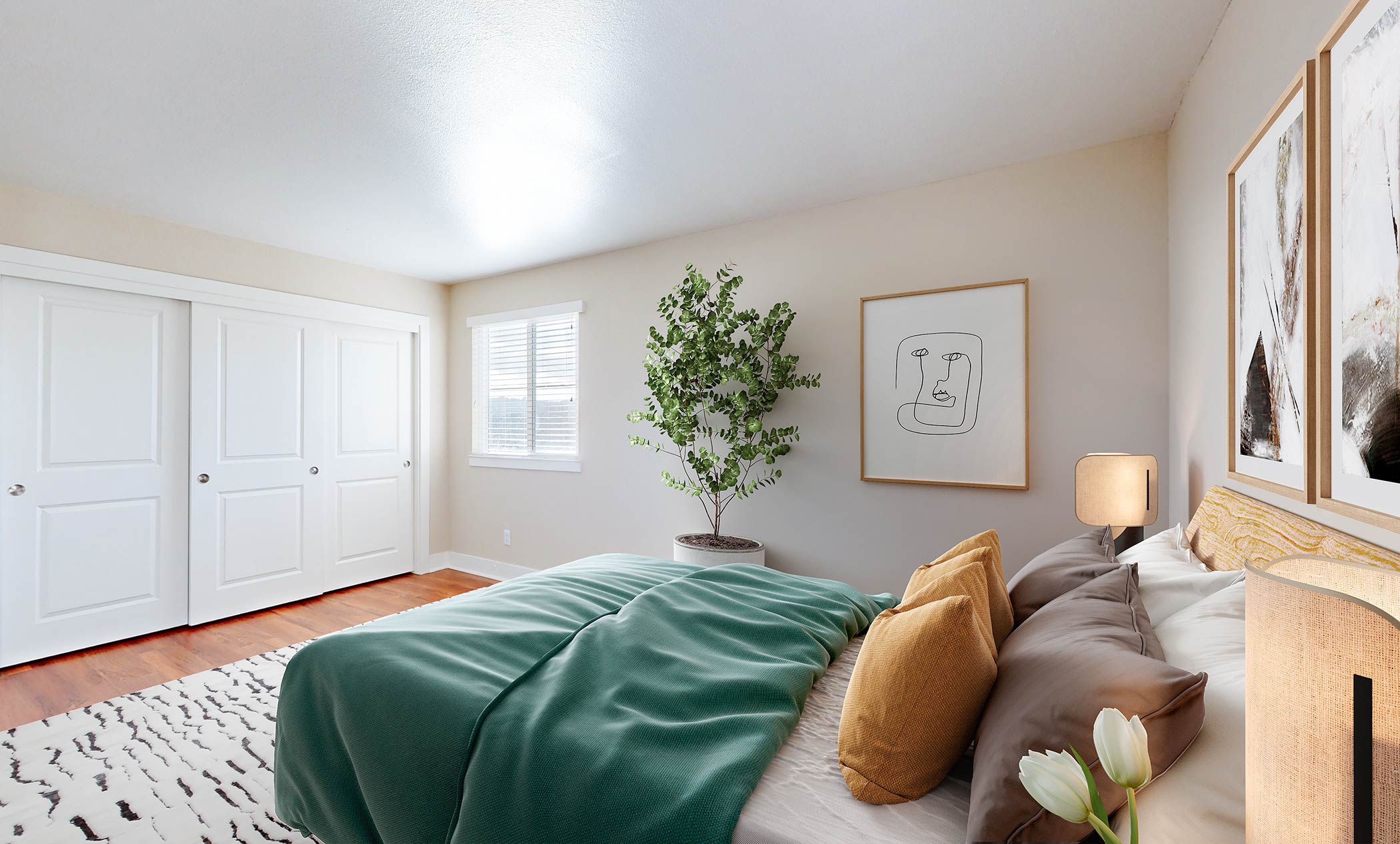 Highlands of Marin staged bedroom