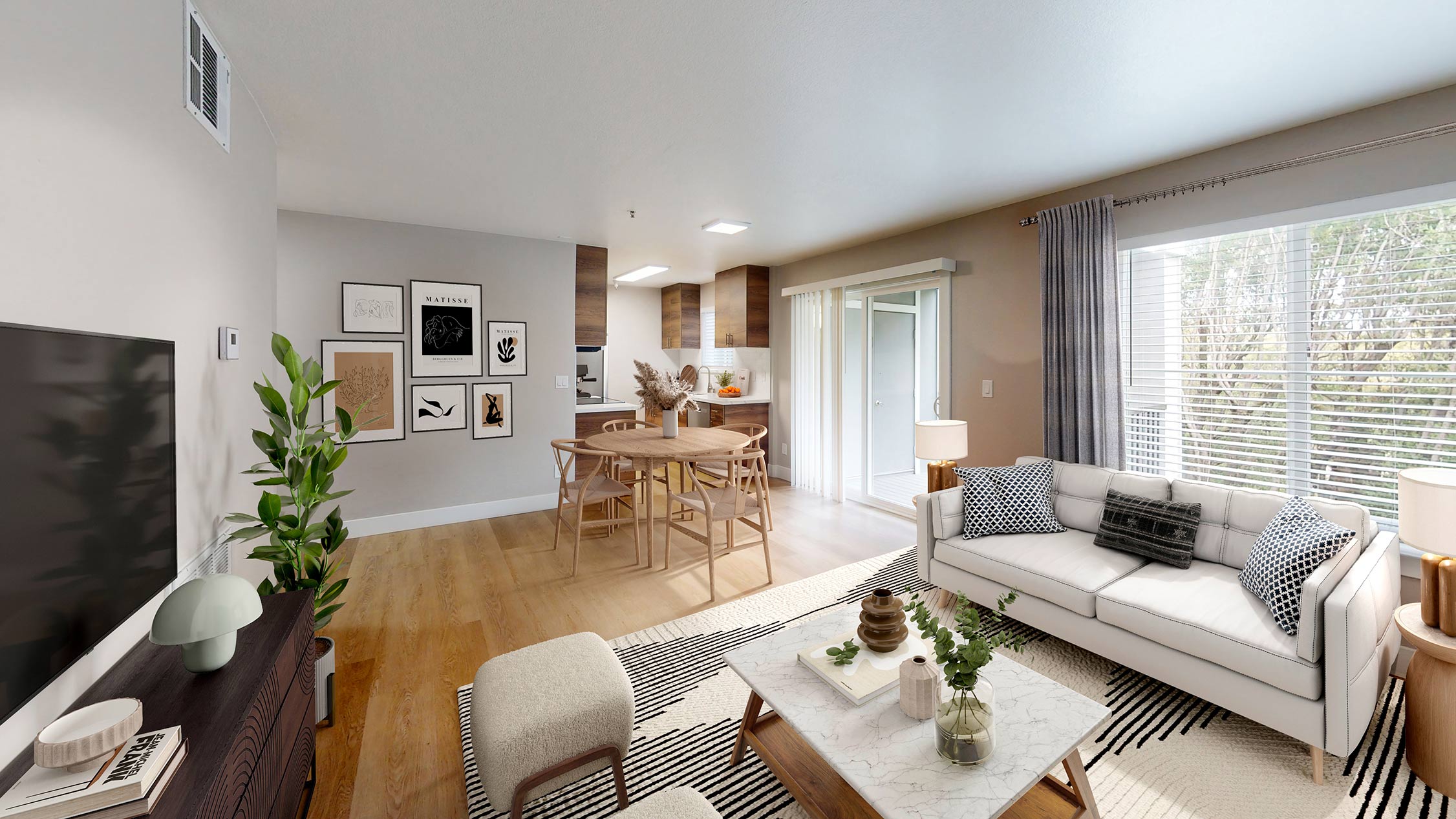 Highlands of Marin staged living room