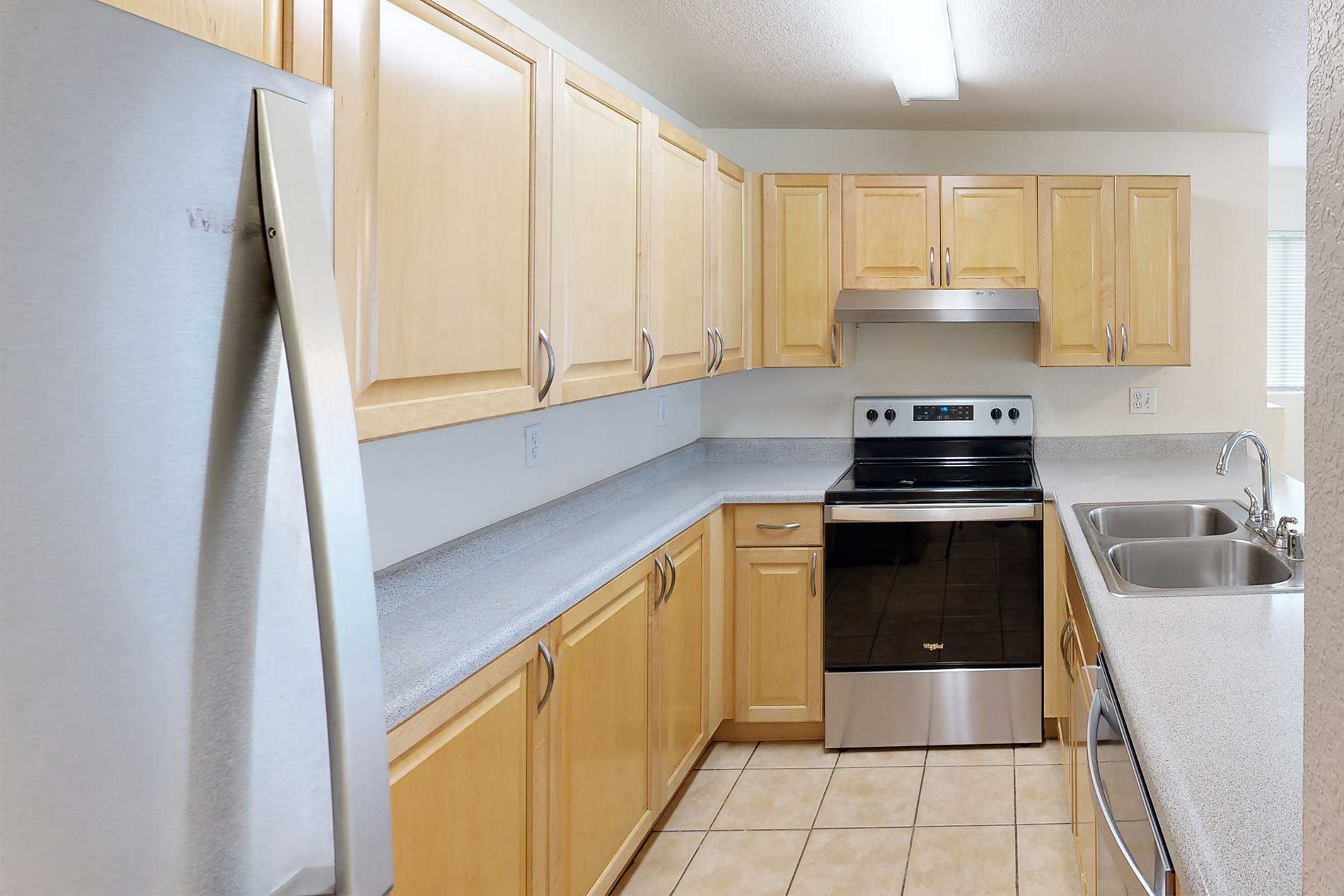 Hilltop apartment kitchen