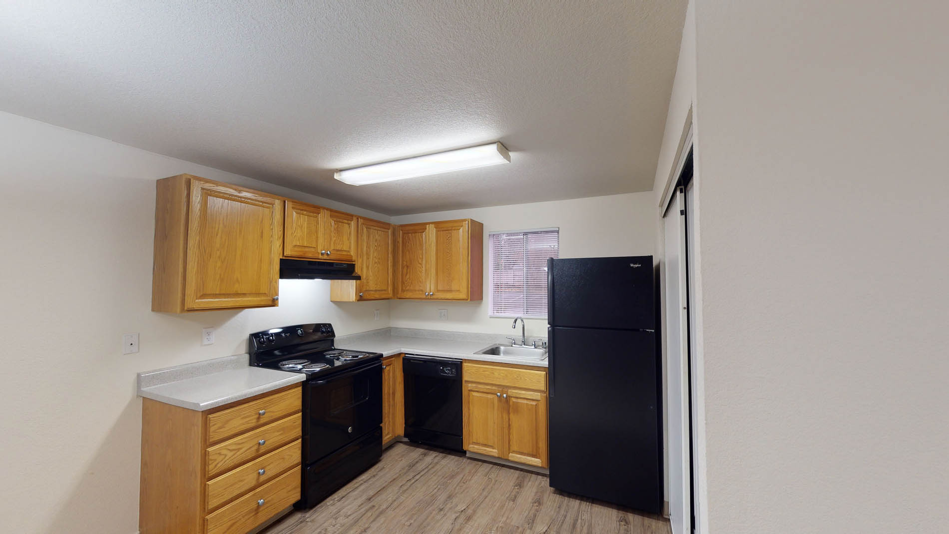 Hilltop apartment kitchen