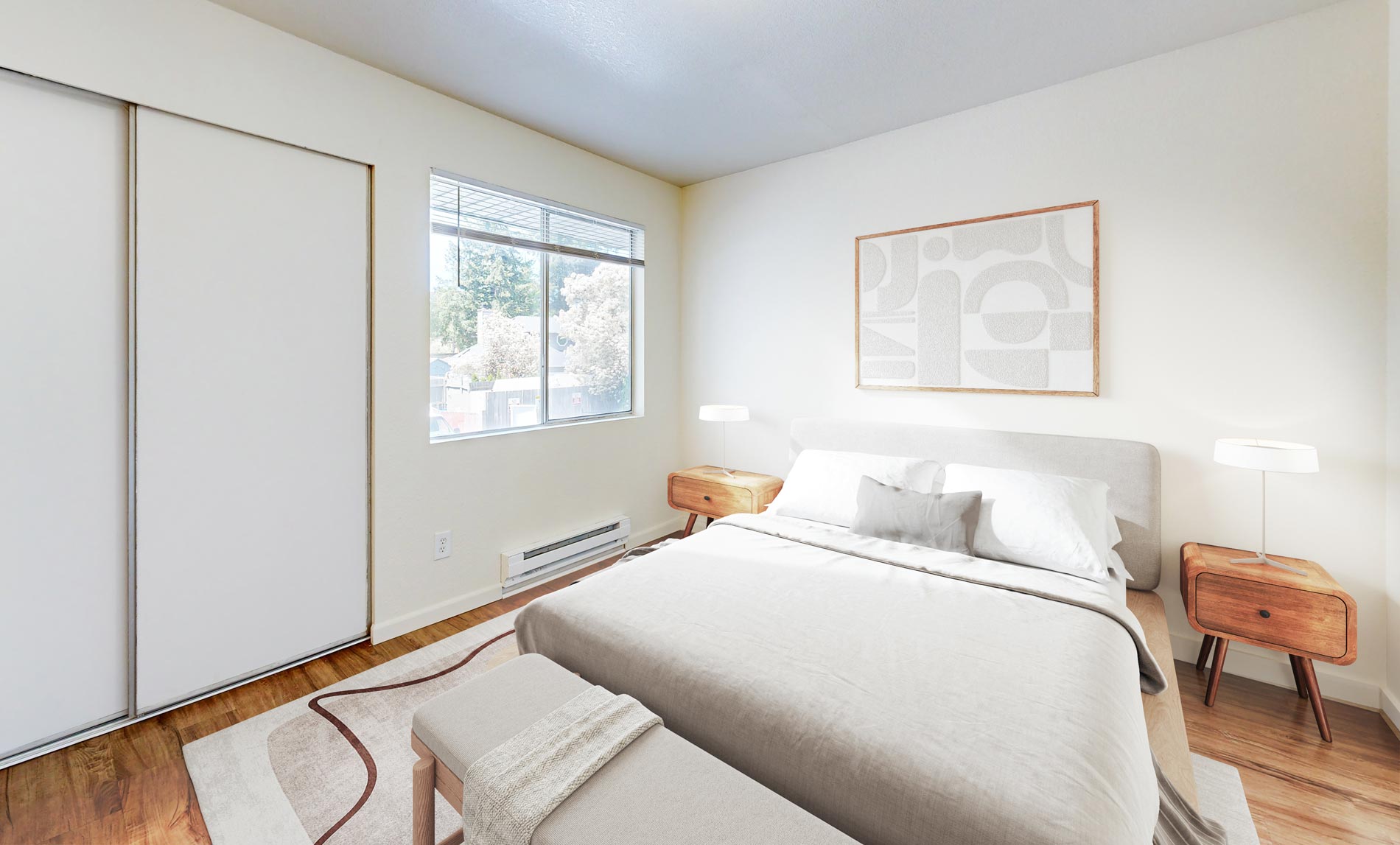 Hilltop in the Highlands staged bedroom