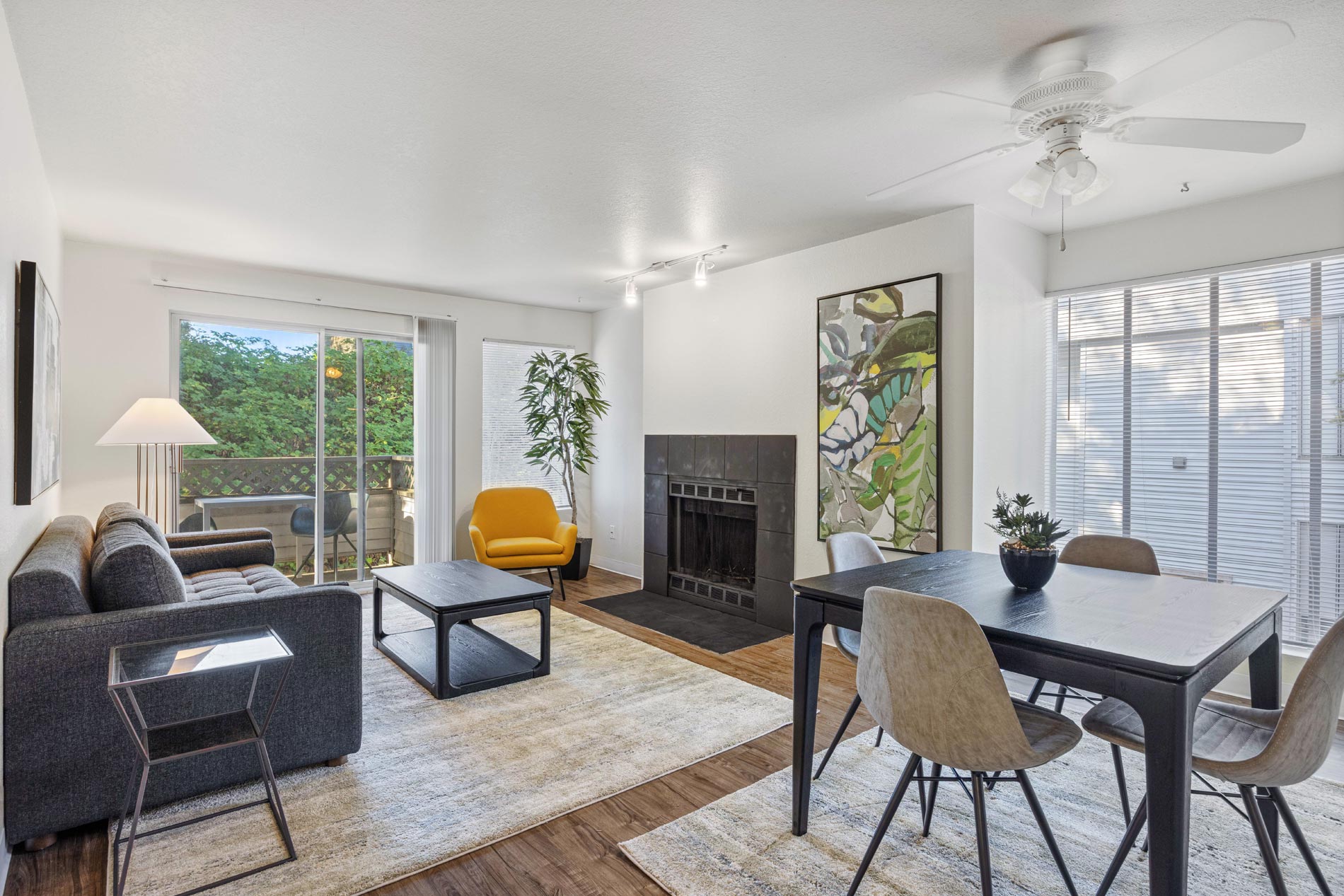 Hilltop staged dining and living room