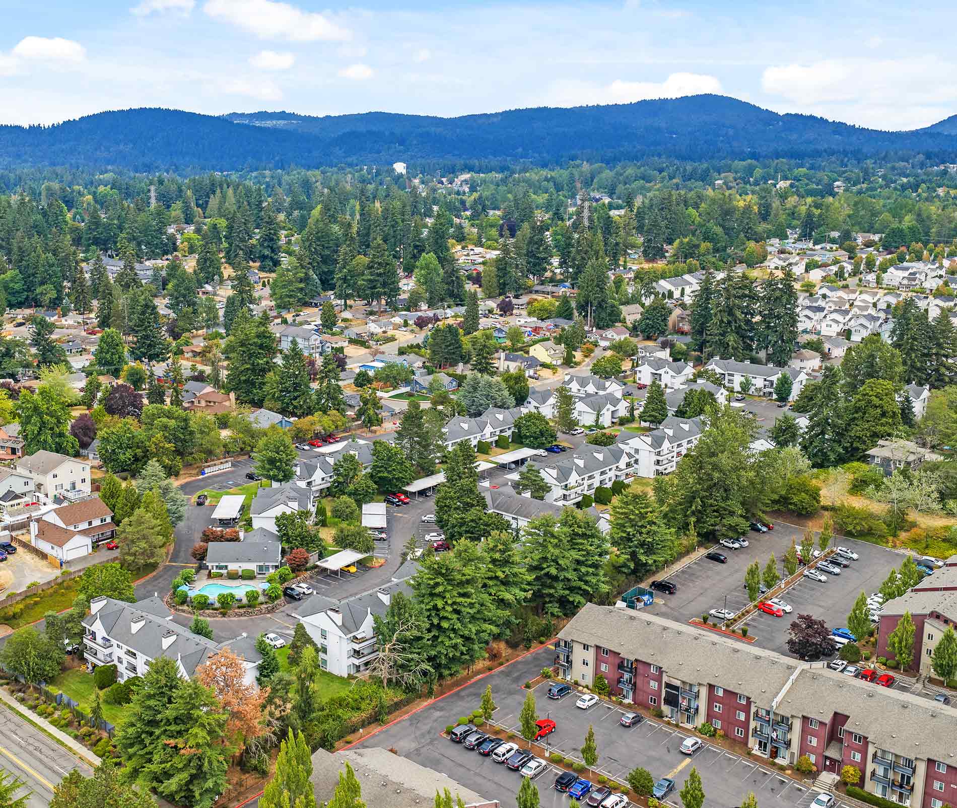 Hilltop in the Highlands aerial view of property