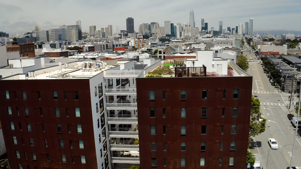 HQ drone building exterior