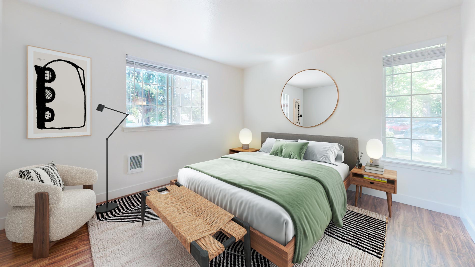 Hunt Club staged bedroom