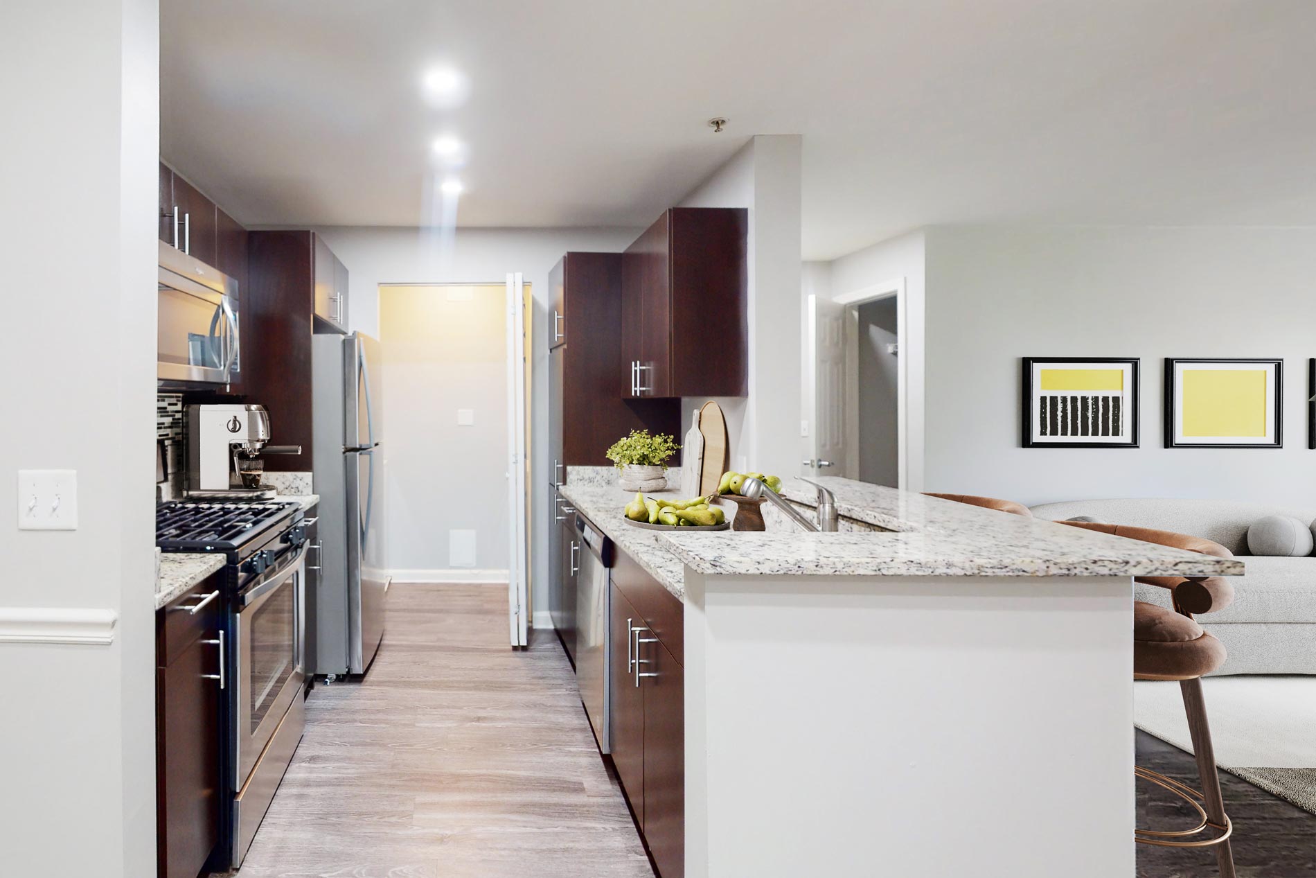 Inwood West staged kitchen