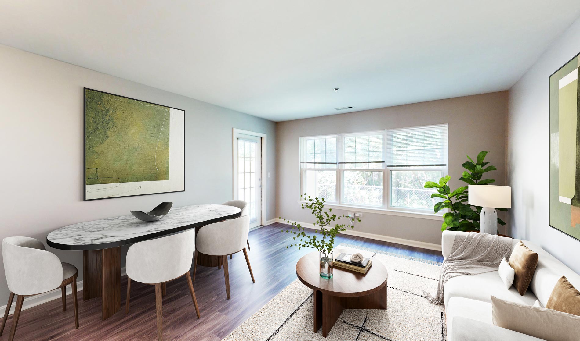 Inwood West staged living room