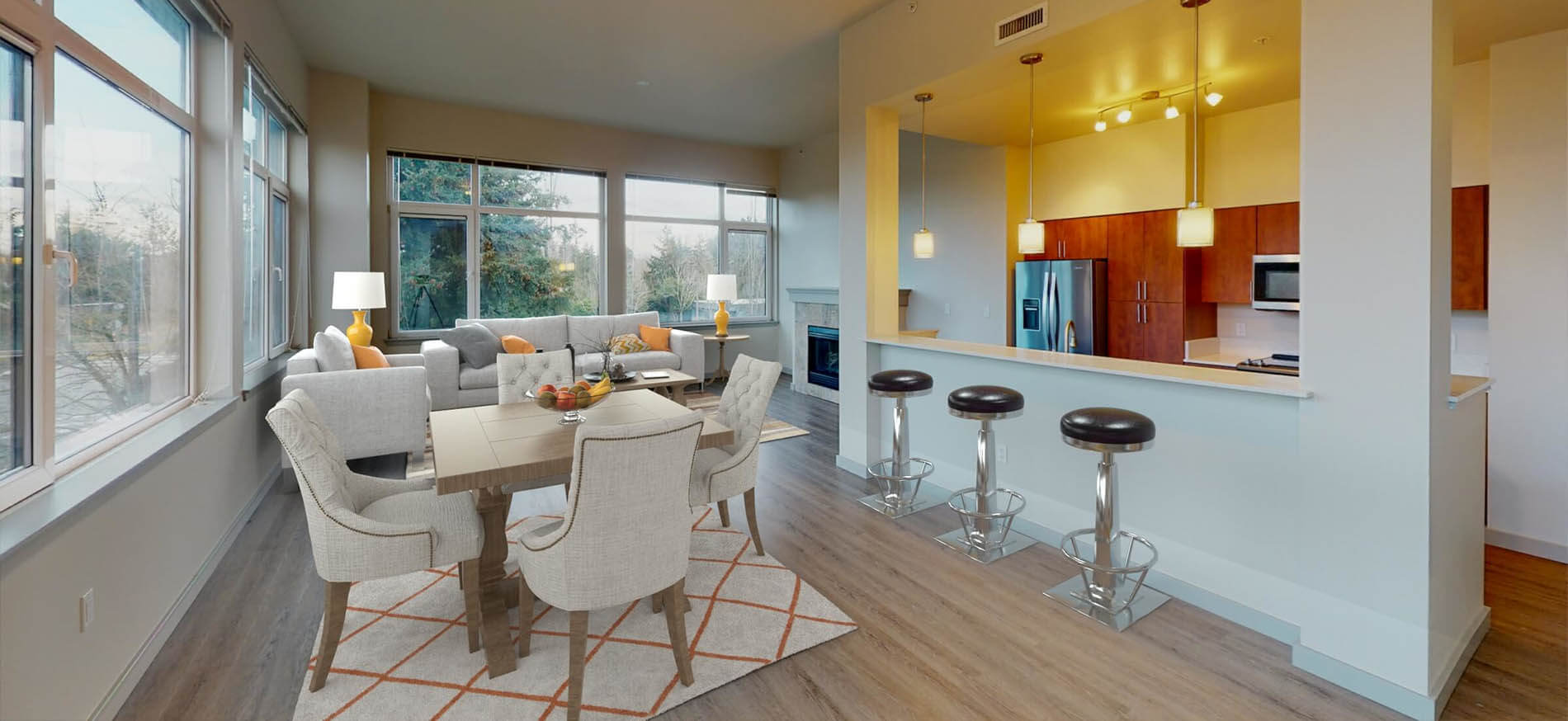 Island Square dining room