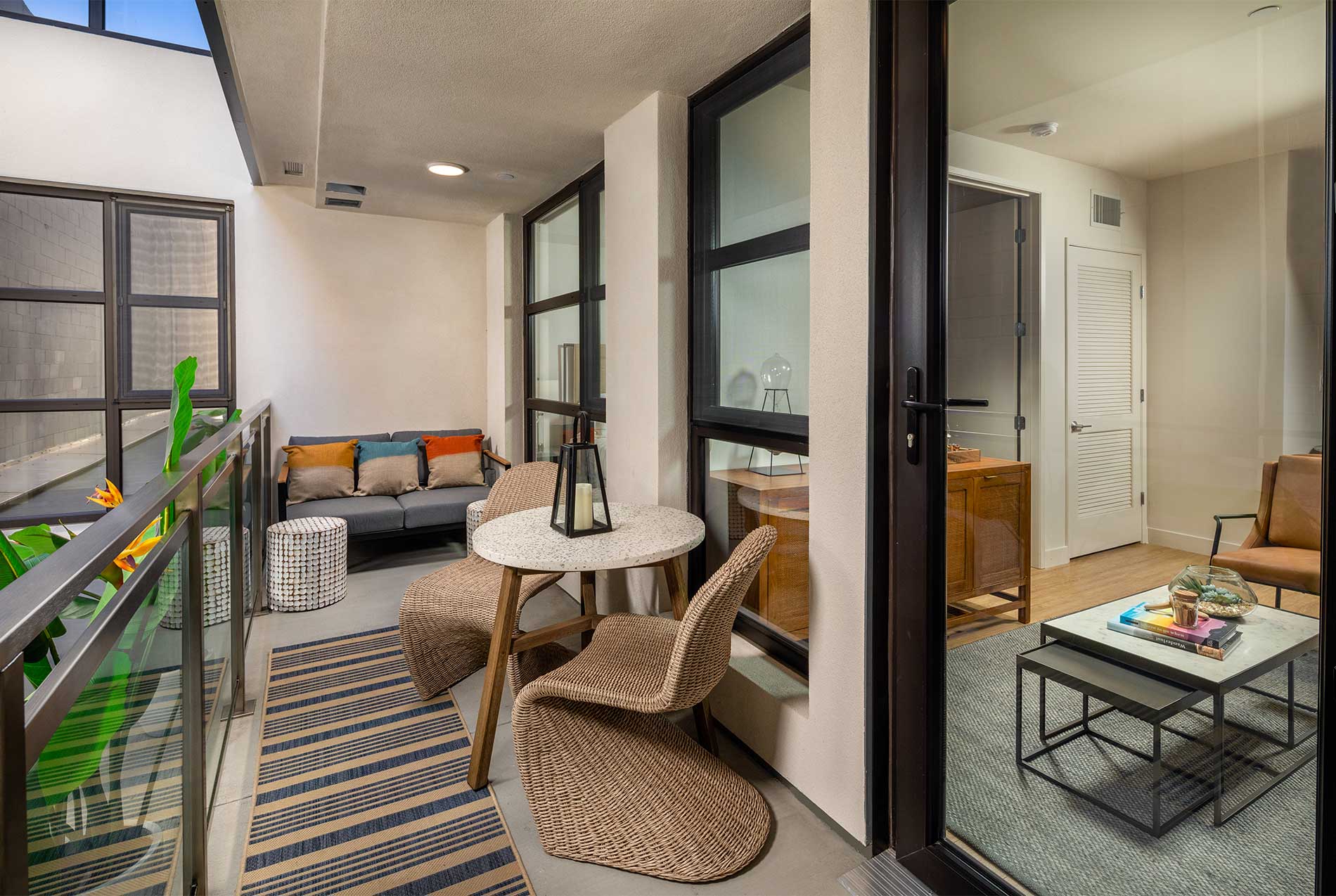 Private apartment balcony at Junction Santa Monica