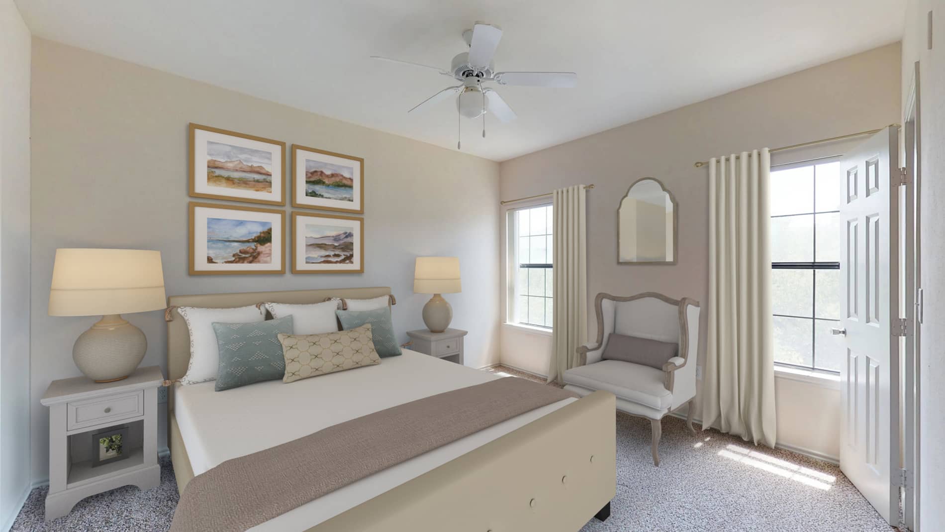 Lakeline Villas apartment virtually staged by Rooomy