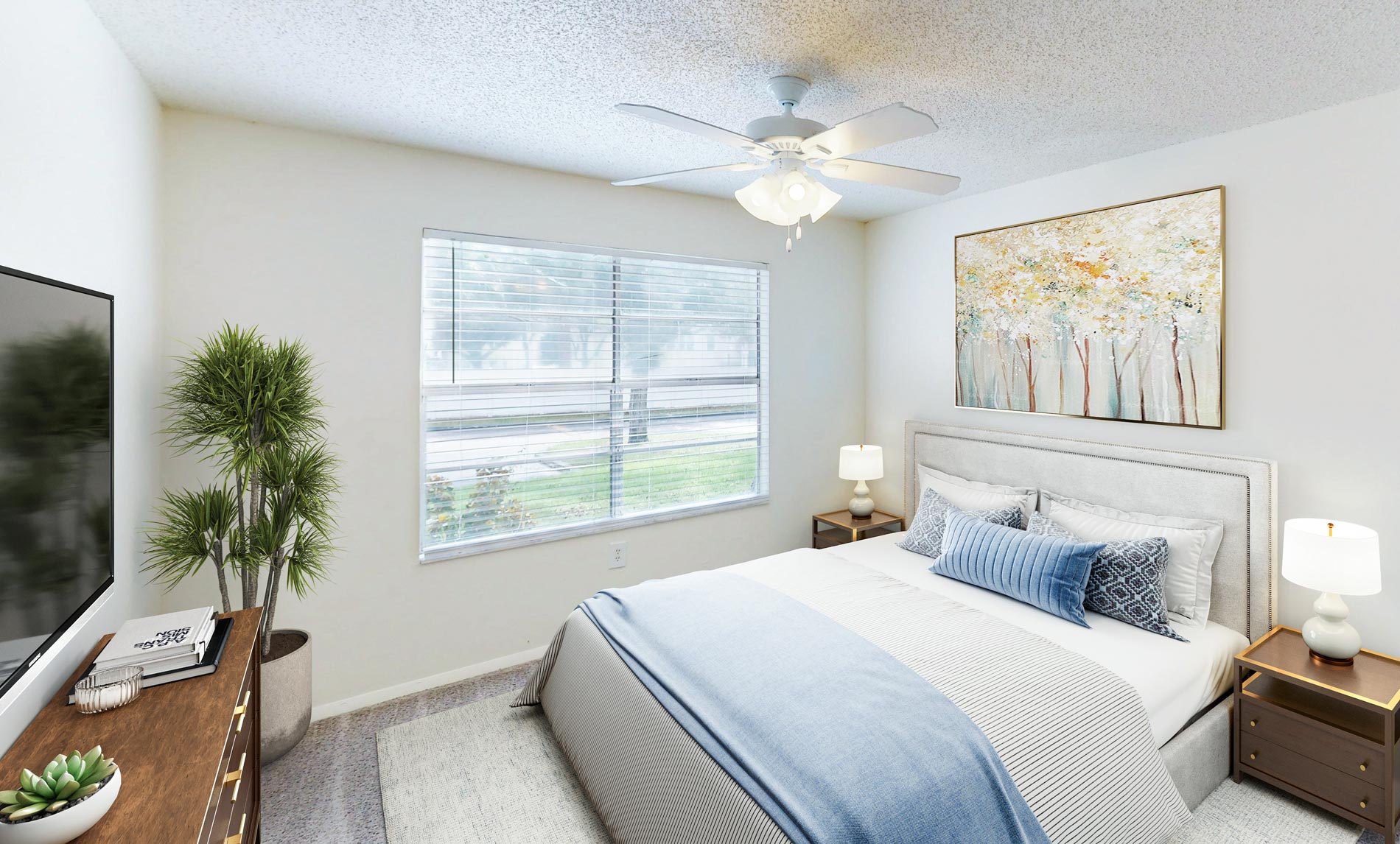 Lakewood Place staged bedroom