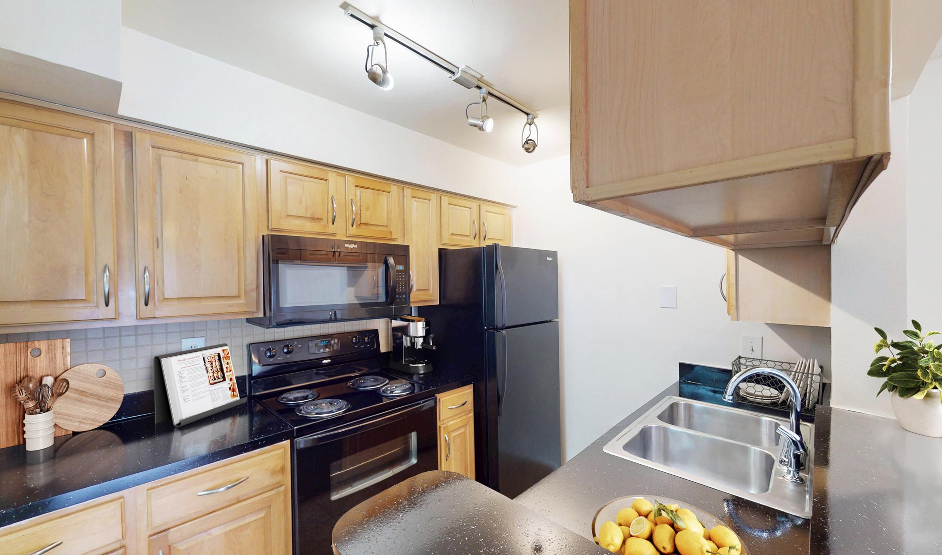 Lakewood Place staged kitchen