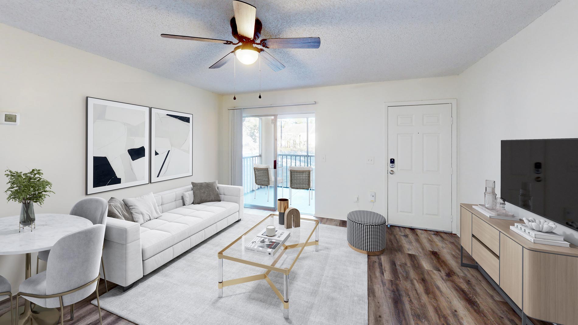 Lakewood Place staged living room