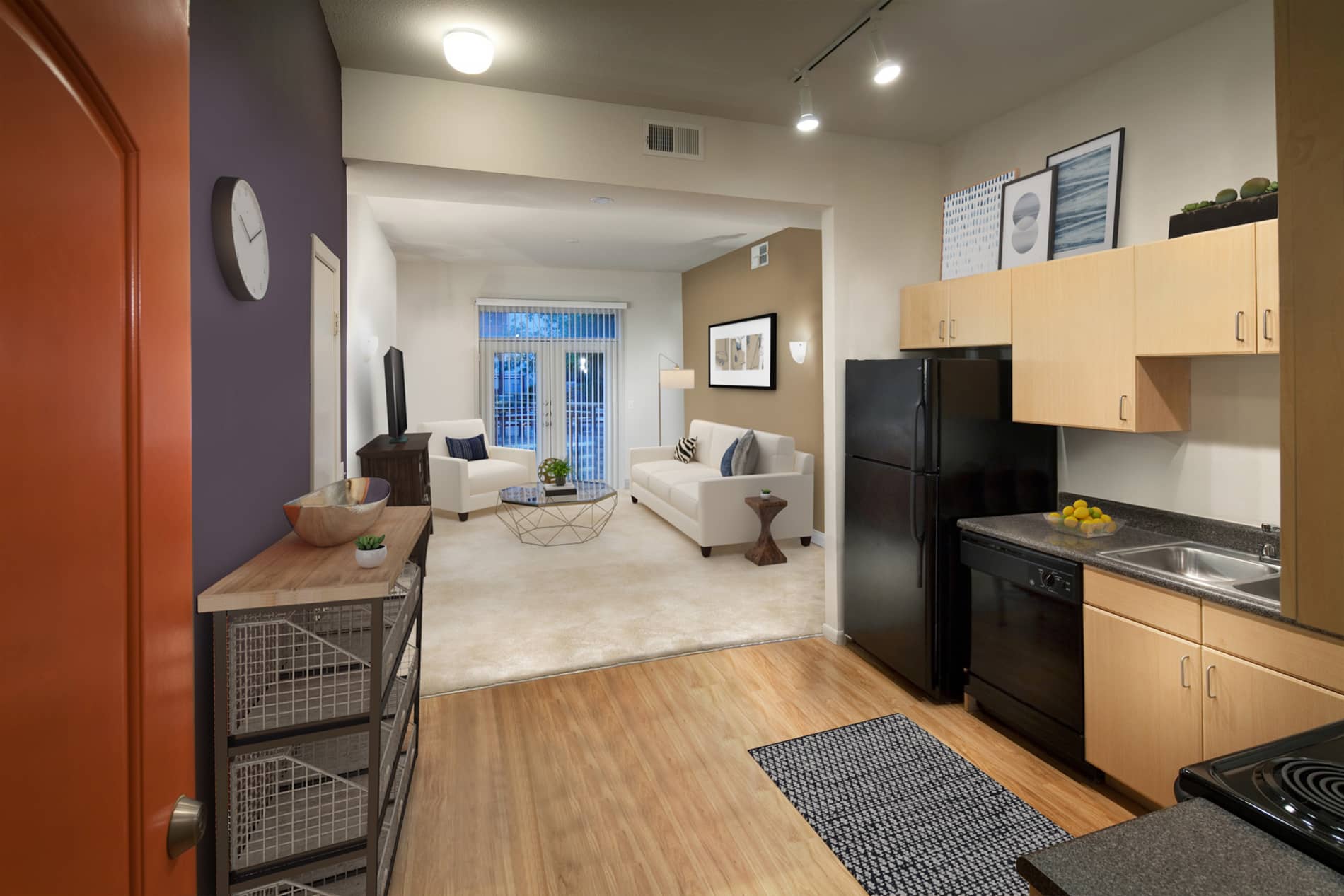Legacy Village apartment virtually staged by Rooomy