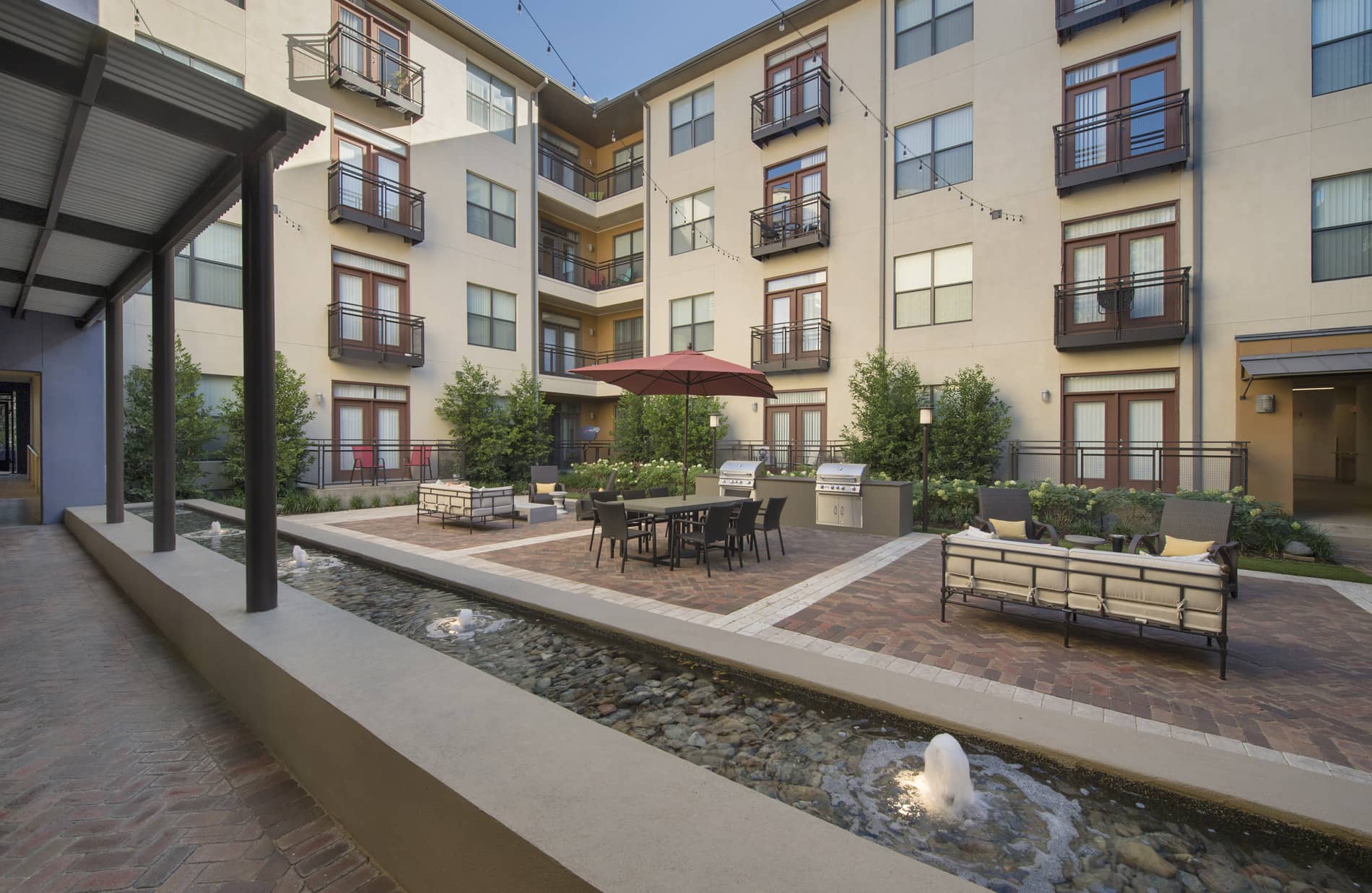 Legacy Village Apartment Homes Patio and Grilling Area