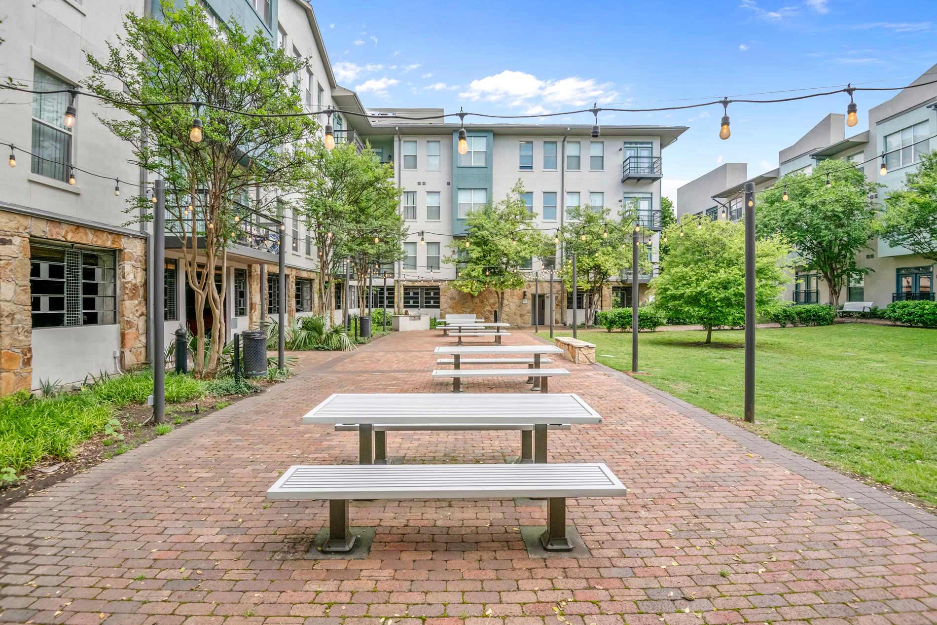 Legacy Village Central green courtyard