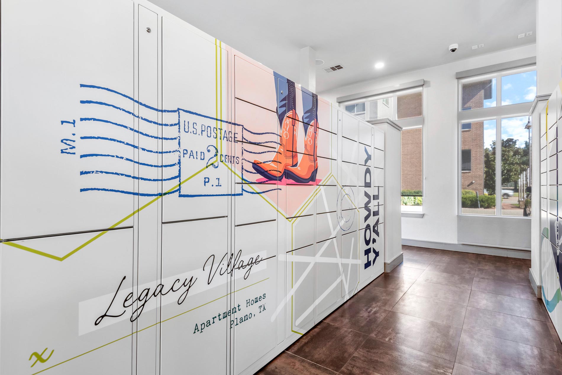 Legacy Village package lockers