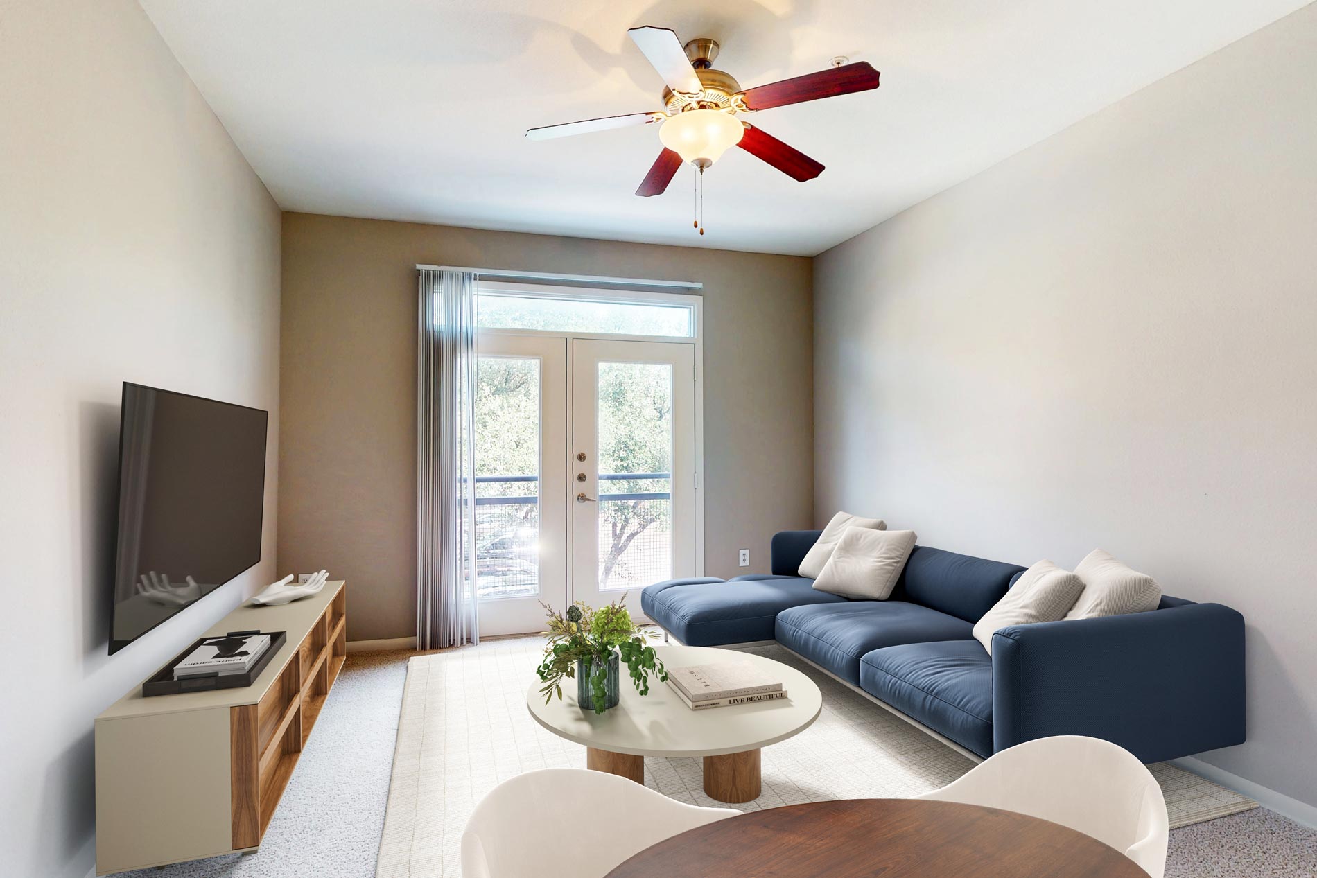 Legacy Village staged living room