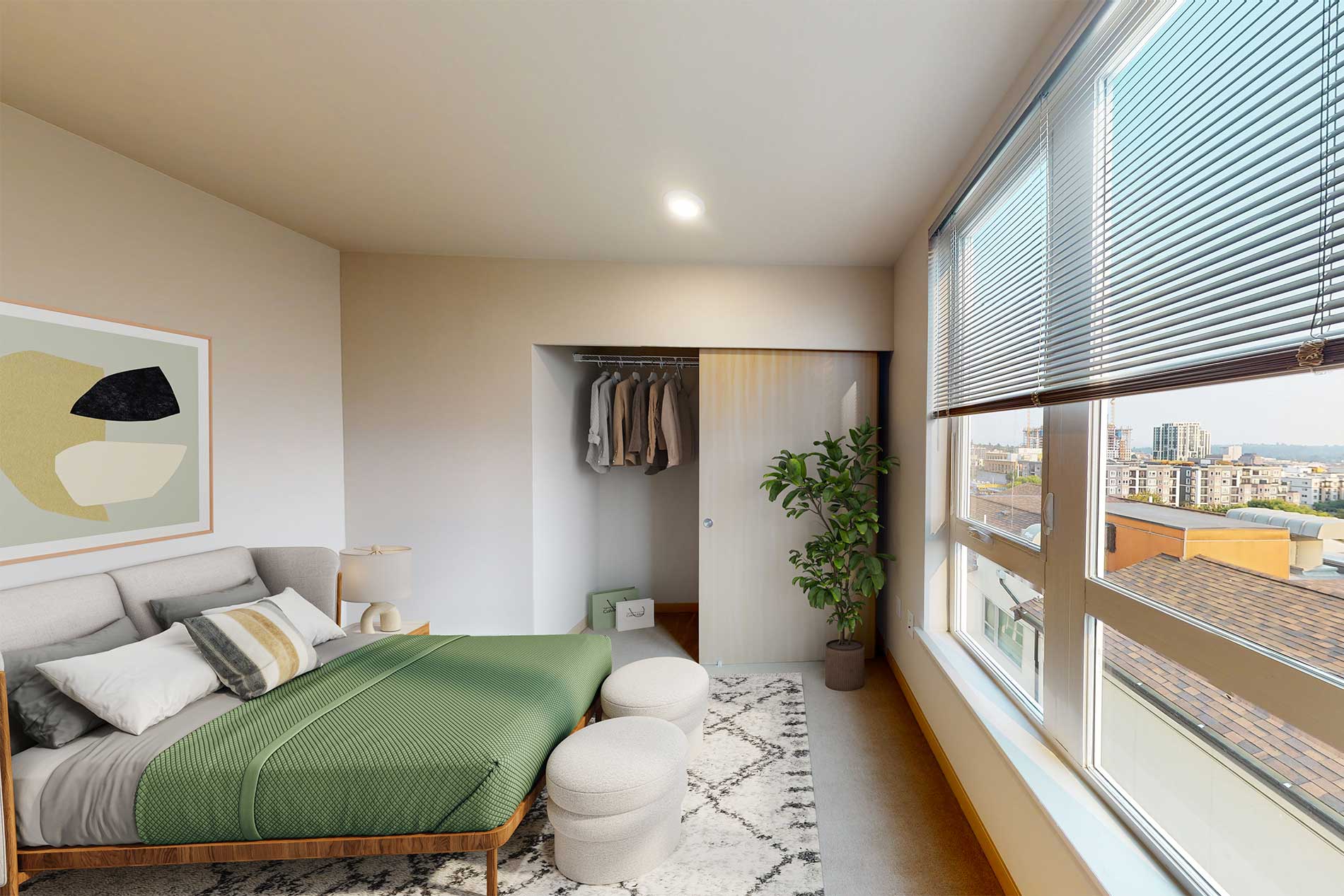 Lightbox apartment bedroom