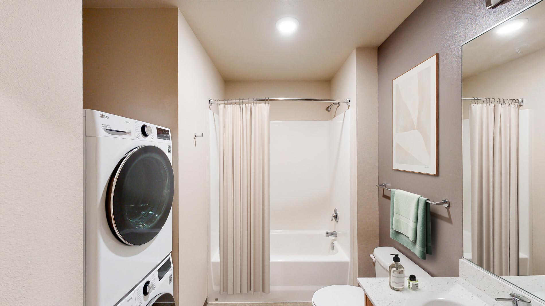 Lightbox staged bathroom