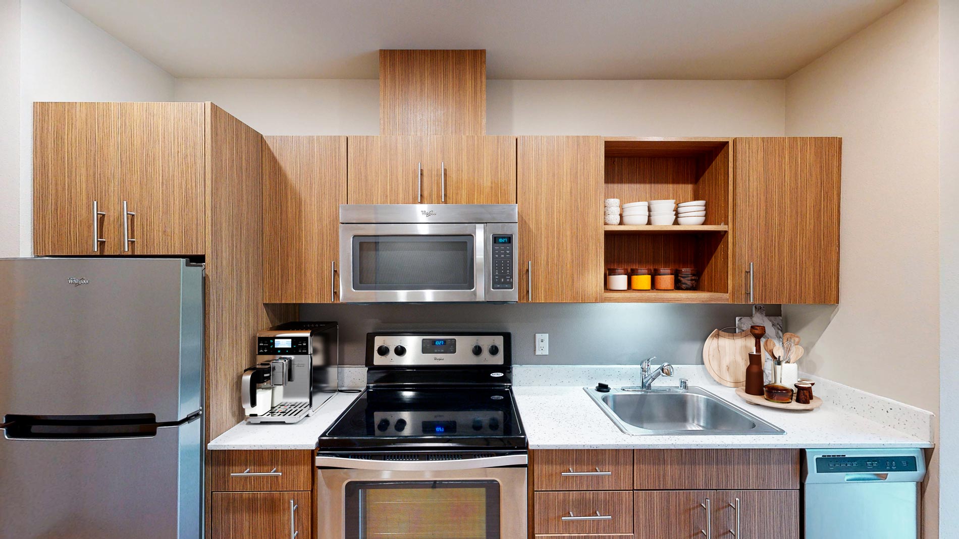 Lightbox staged kitchen