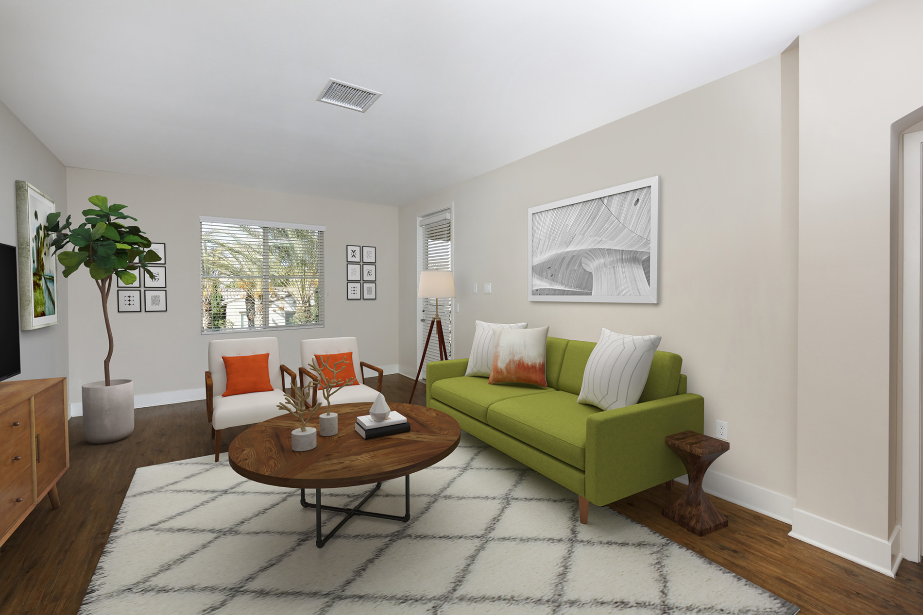 Los Alisos Living Room Virtually Staged
