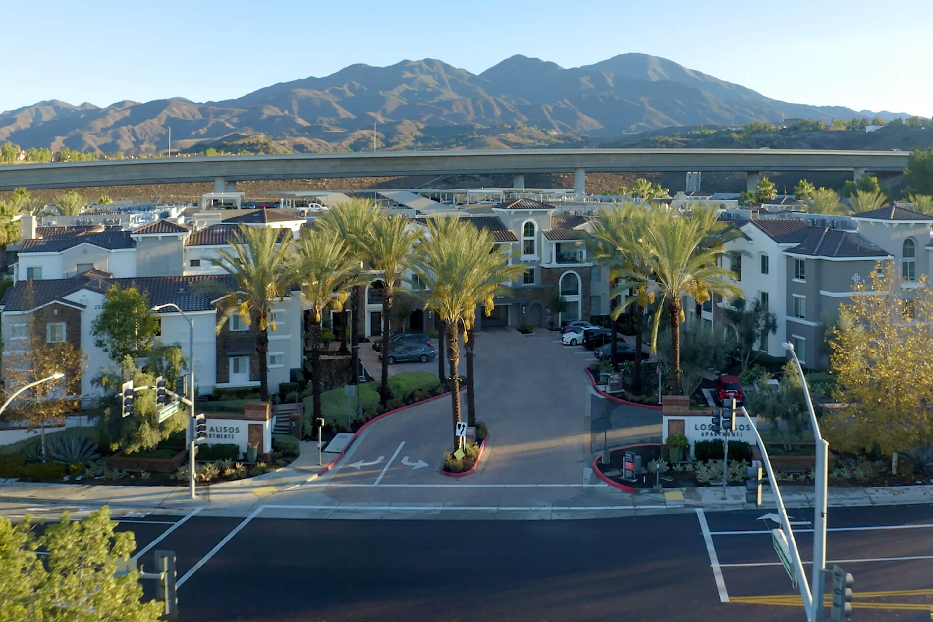 Los Alisos Apartments Drone Exterior