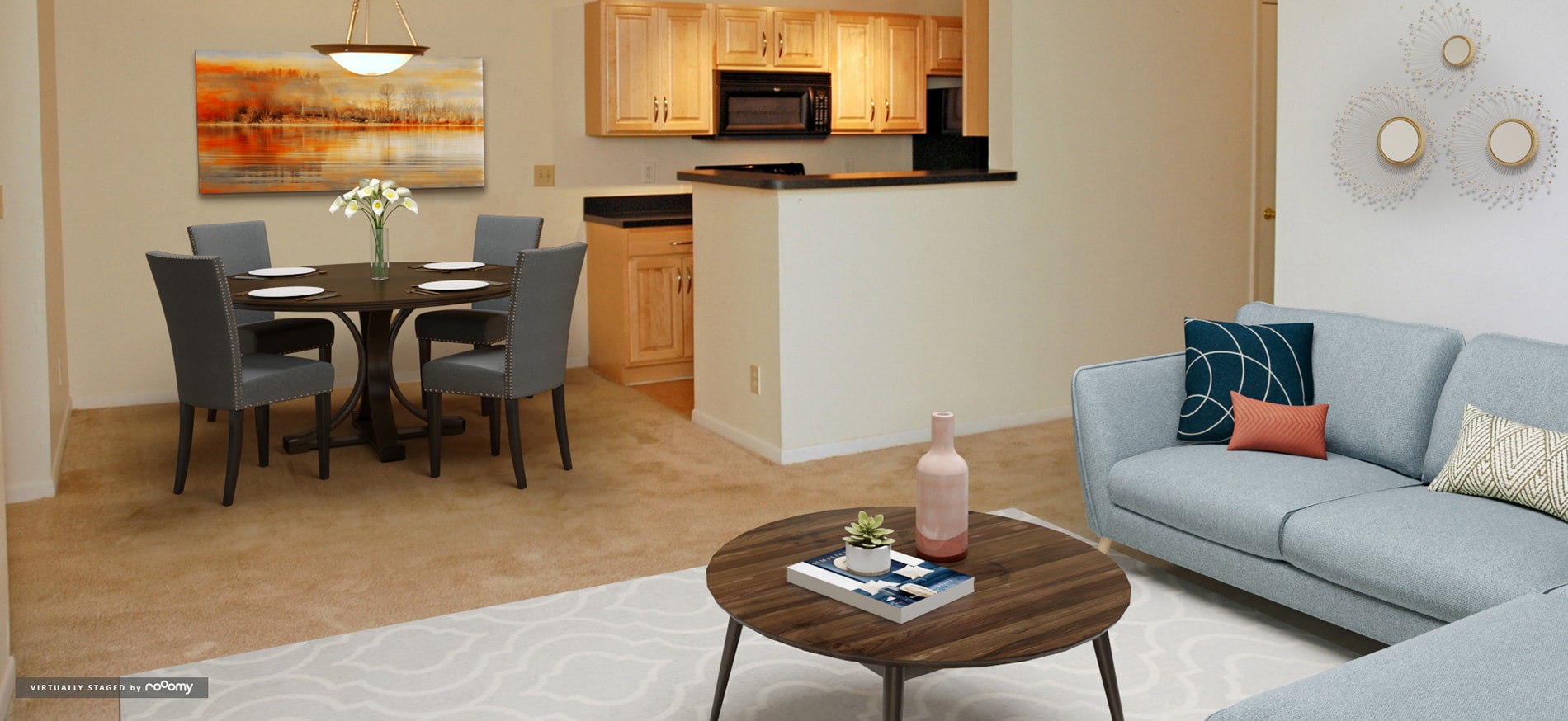 Los Altos Living Room Virtually Staged by Rooomy