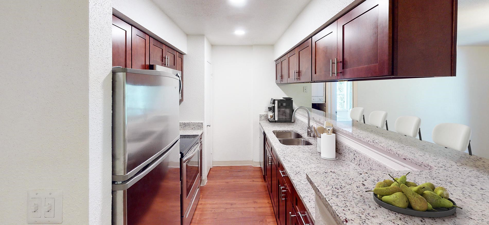 Lotus Landing staged kitchen