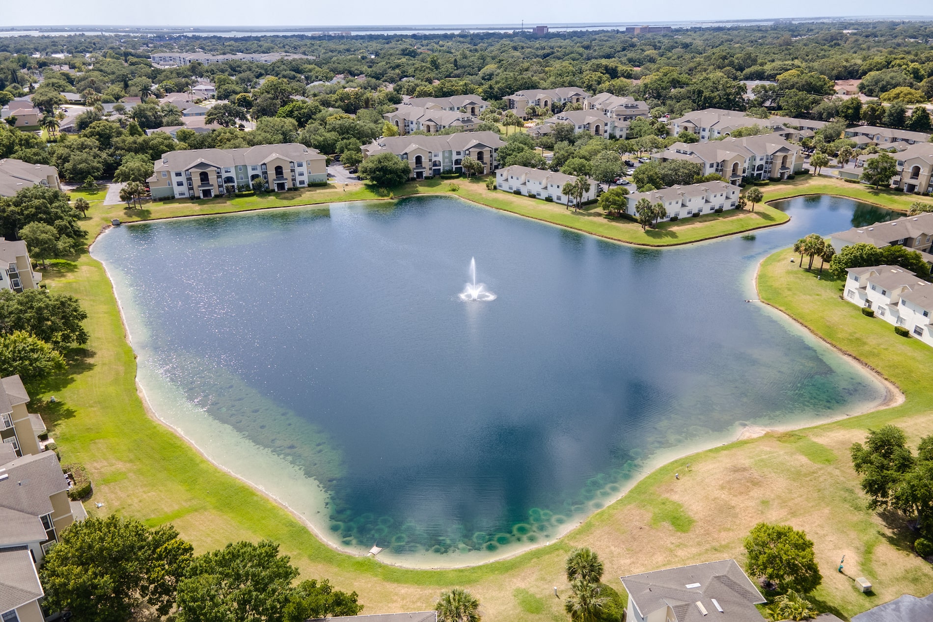 MacAlpine Place lake drone view