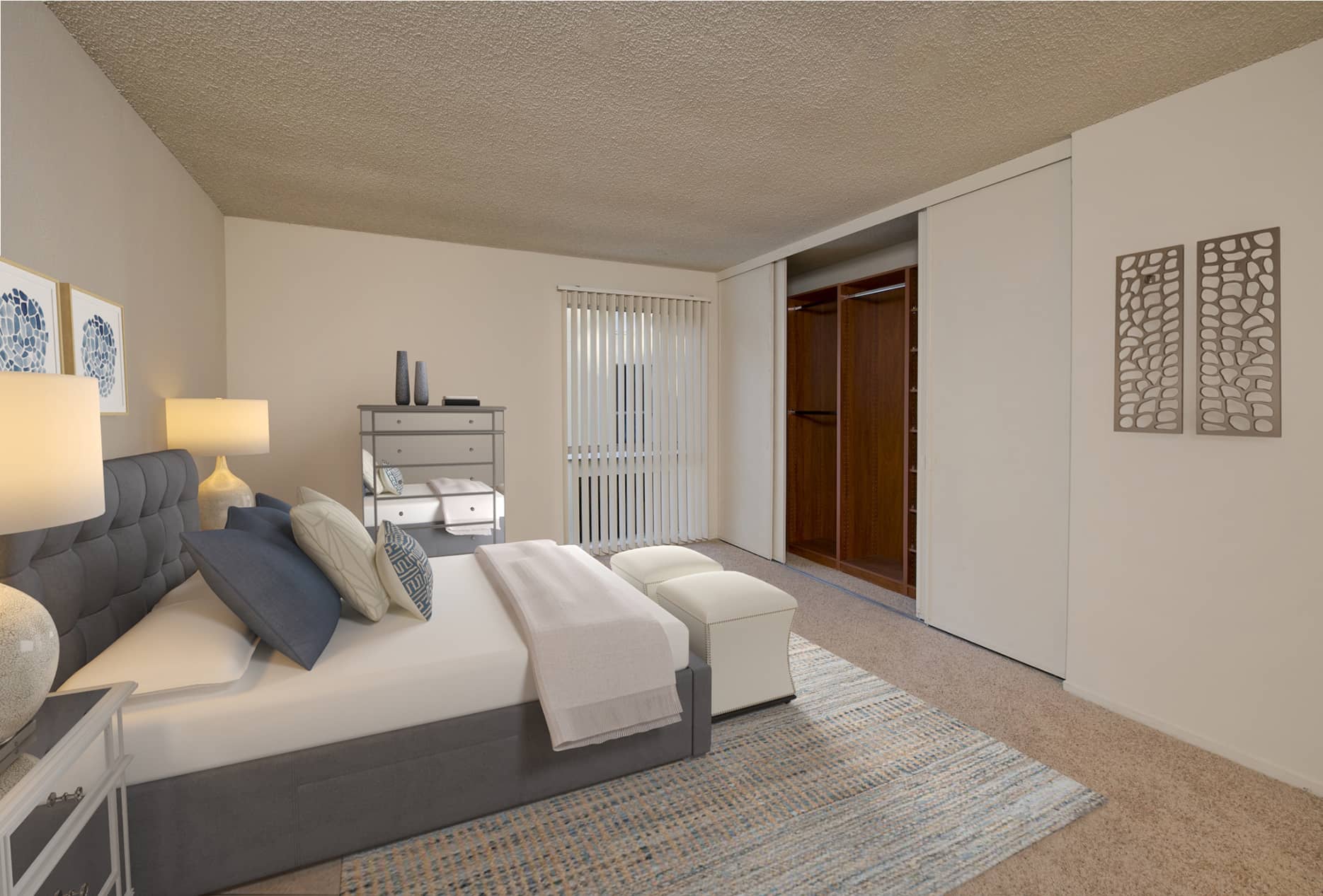 Marina Playa Bedroom | Staged by RooOmy