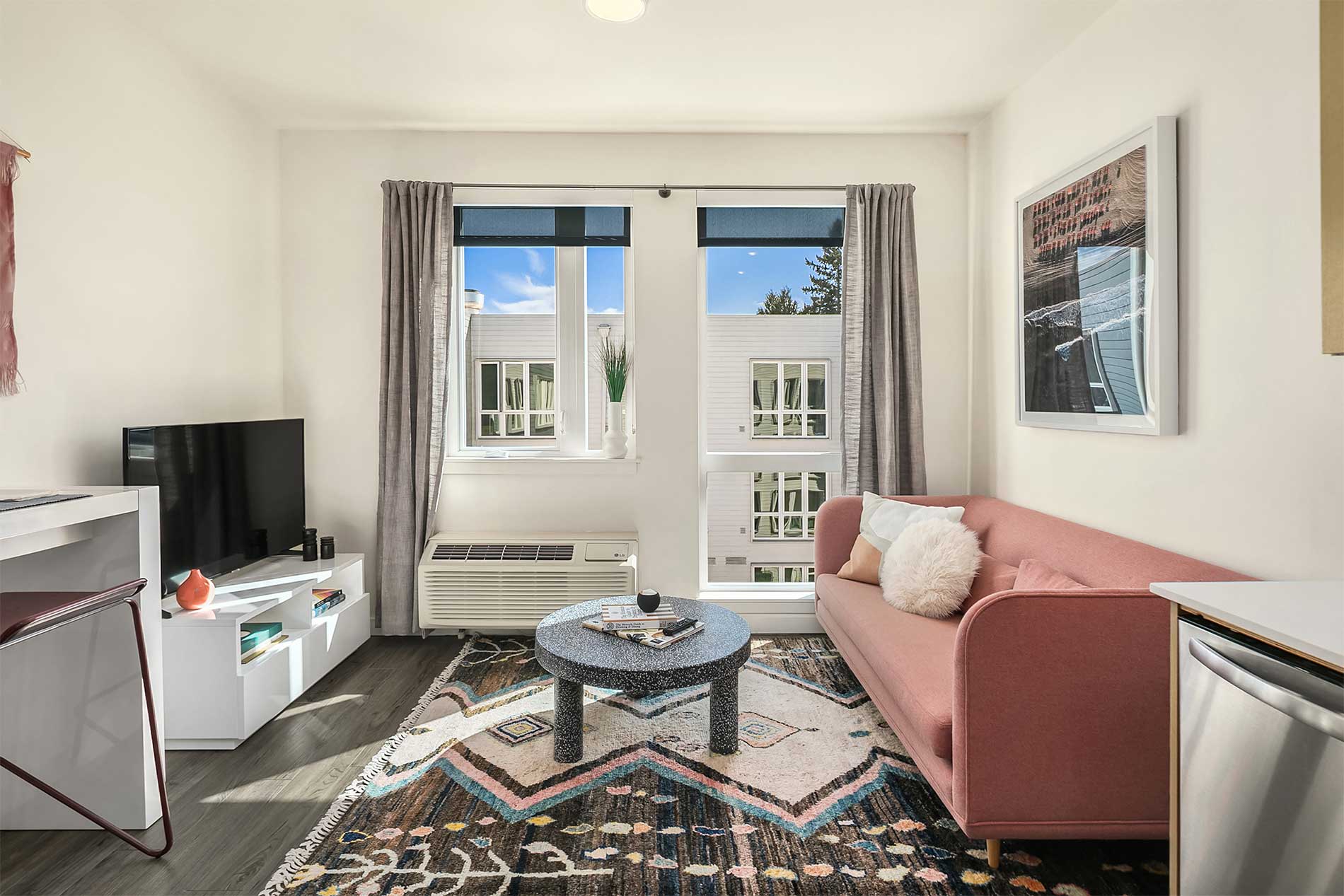 Meetinghouse apartment living room