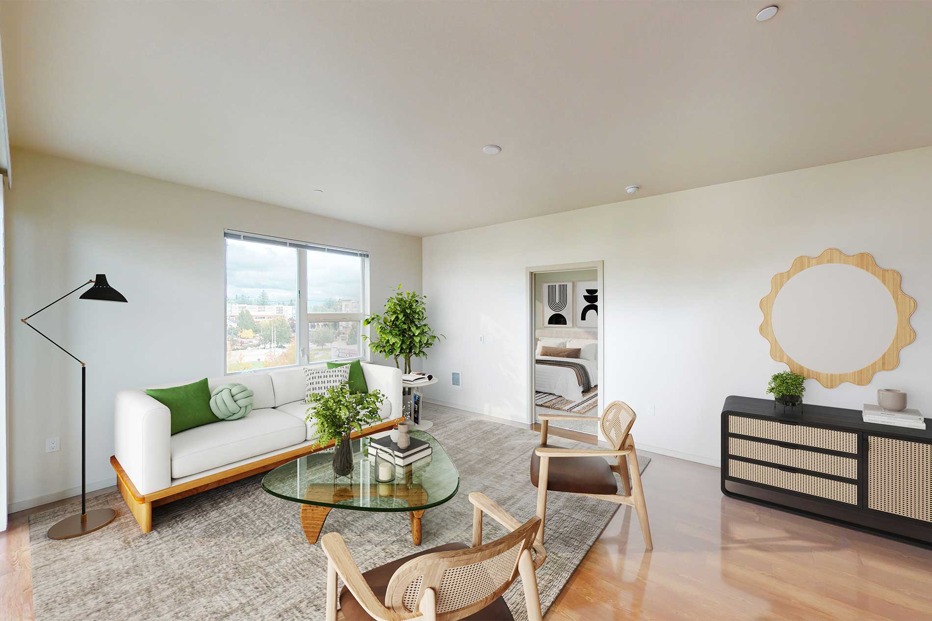 Milehouse apartment living room