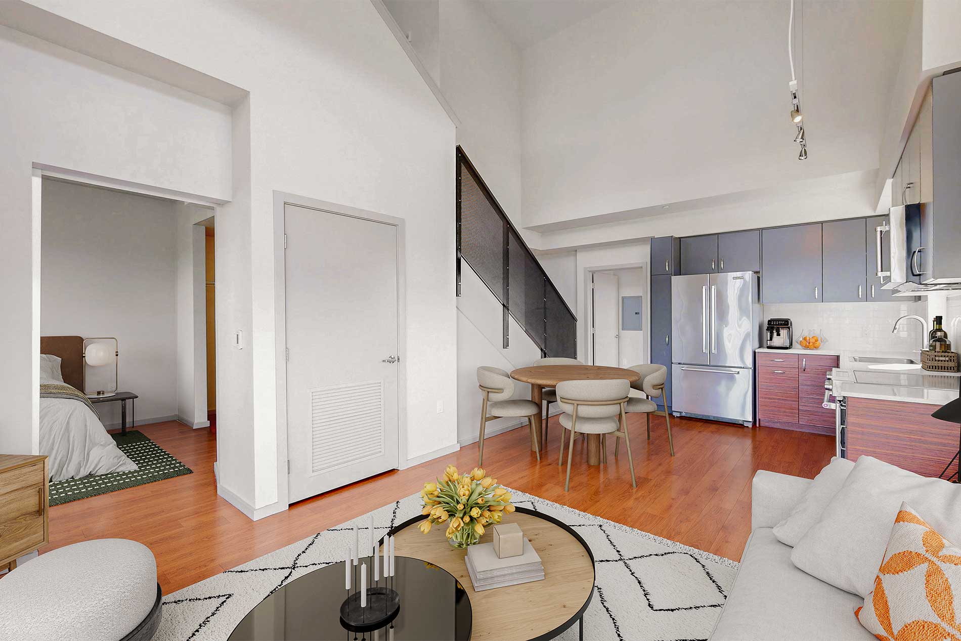 Milehouse apartment kitchen and dining