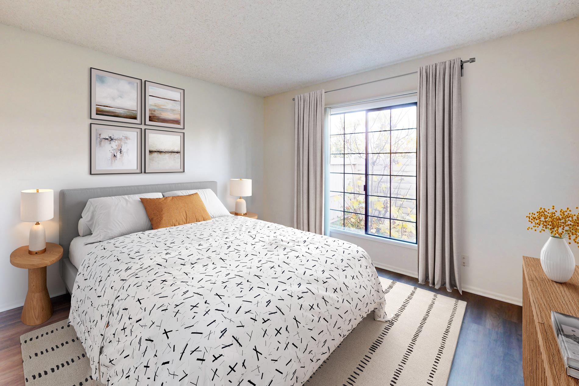 Missions at Back Bay staged bedroom