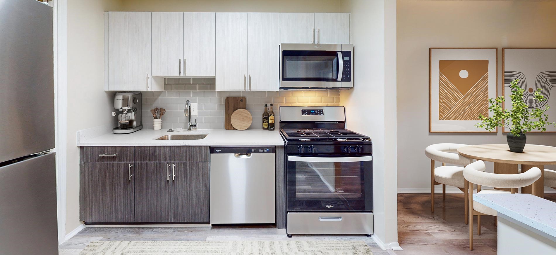 Newport Village staged kitchen