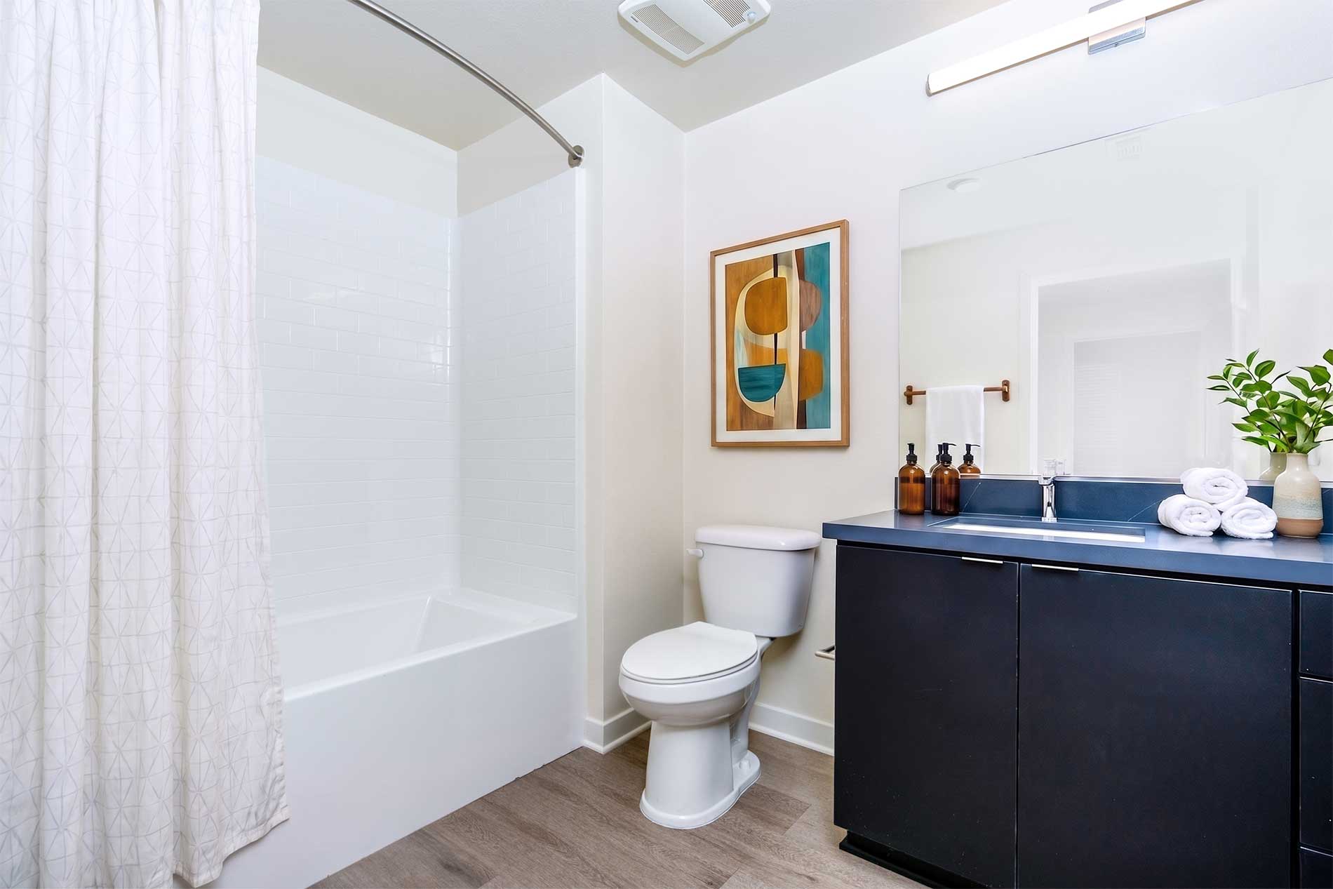 North Grove apartment bathroom with premium finishes and thoughtfully designed interior details