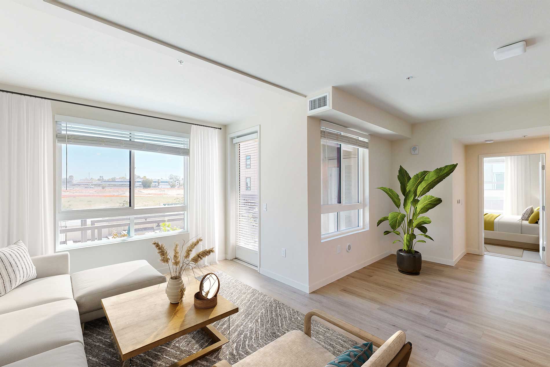 North Grove apartment living room with spacious layout and premium interior finishes