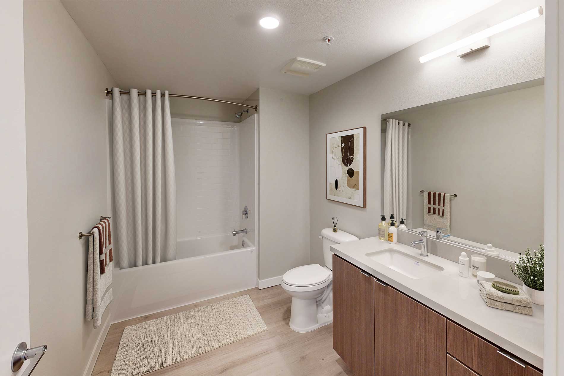 North Grove apartment bathroom with premium finishes and thoughtfully designed interior details