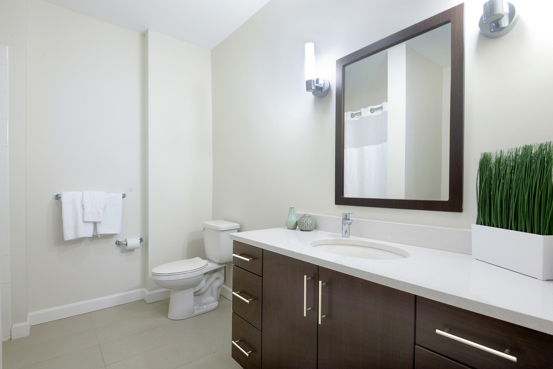 One Upland staged bathroom