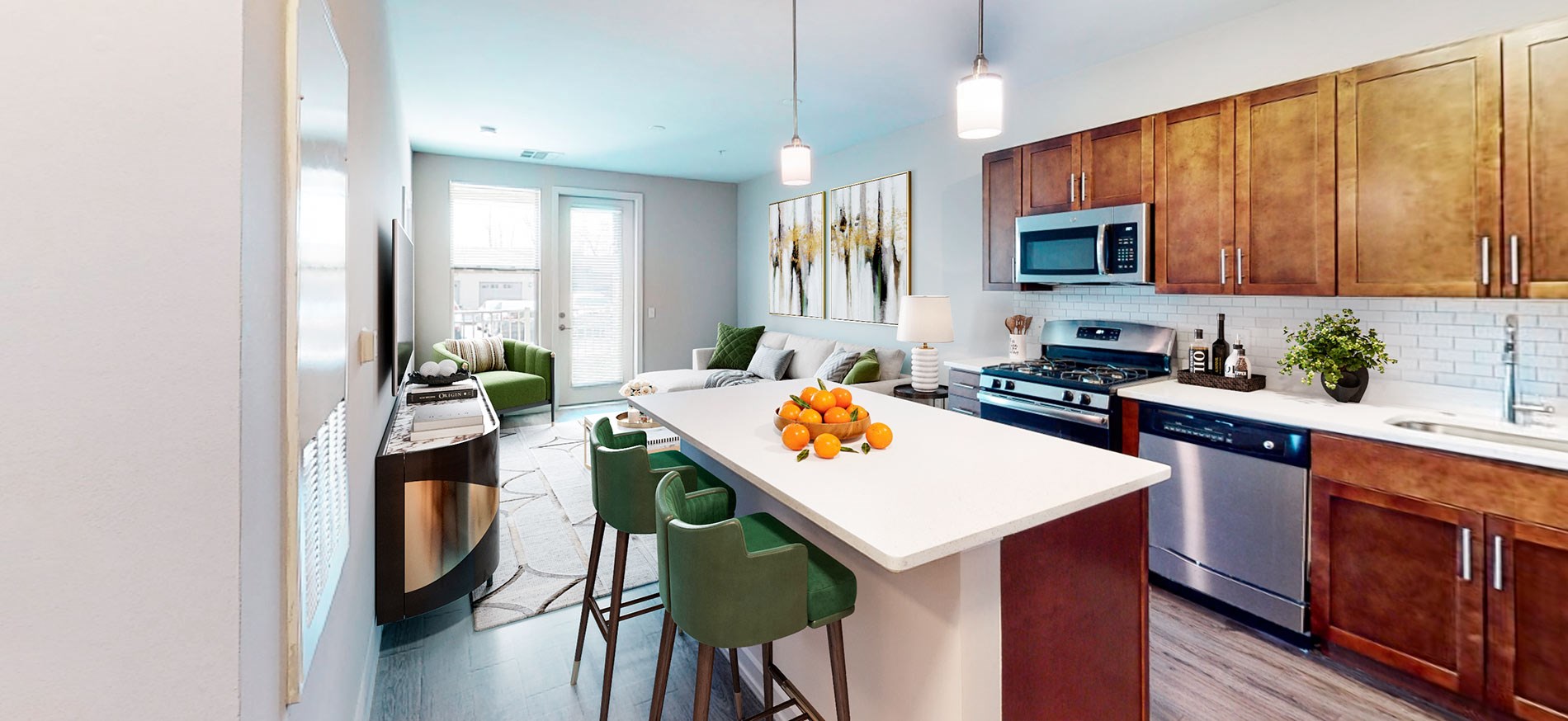 Park Square staged kitchen
