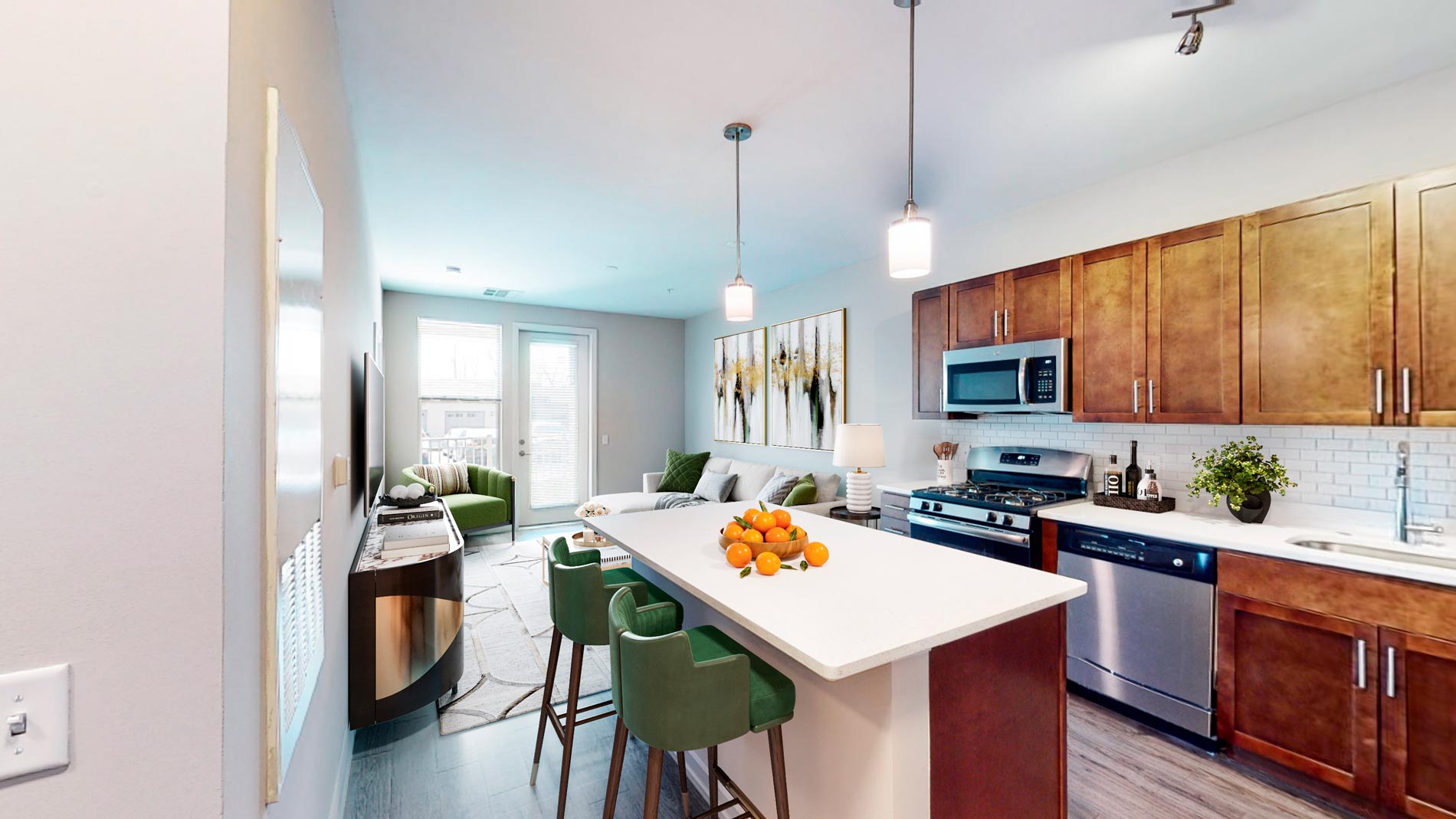 Park Square staged kitchen