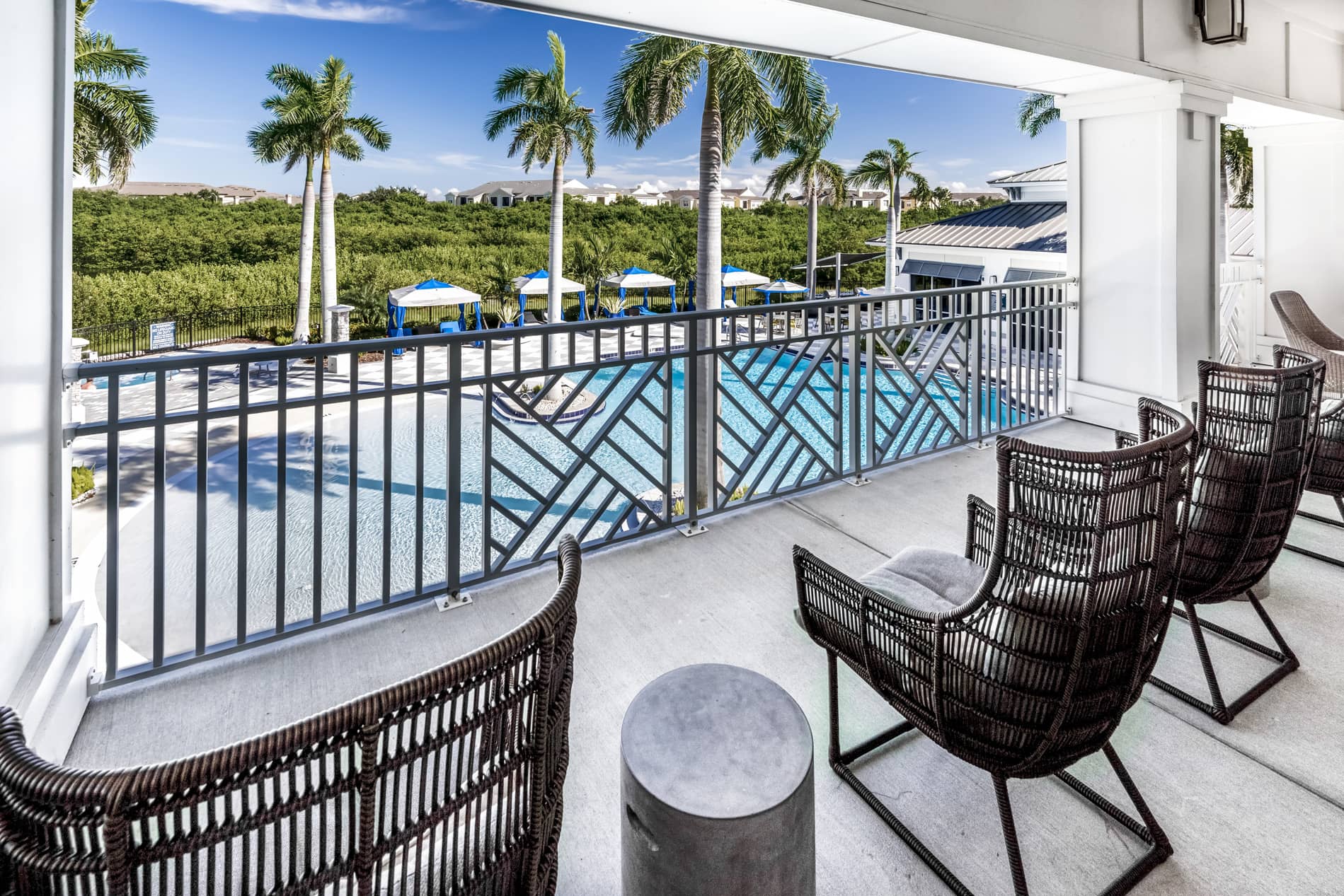 Peridot Palms Apartments Pool View from Balcony