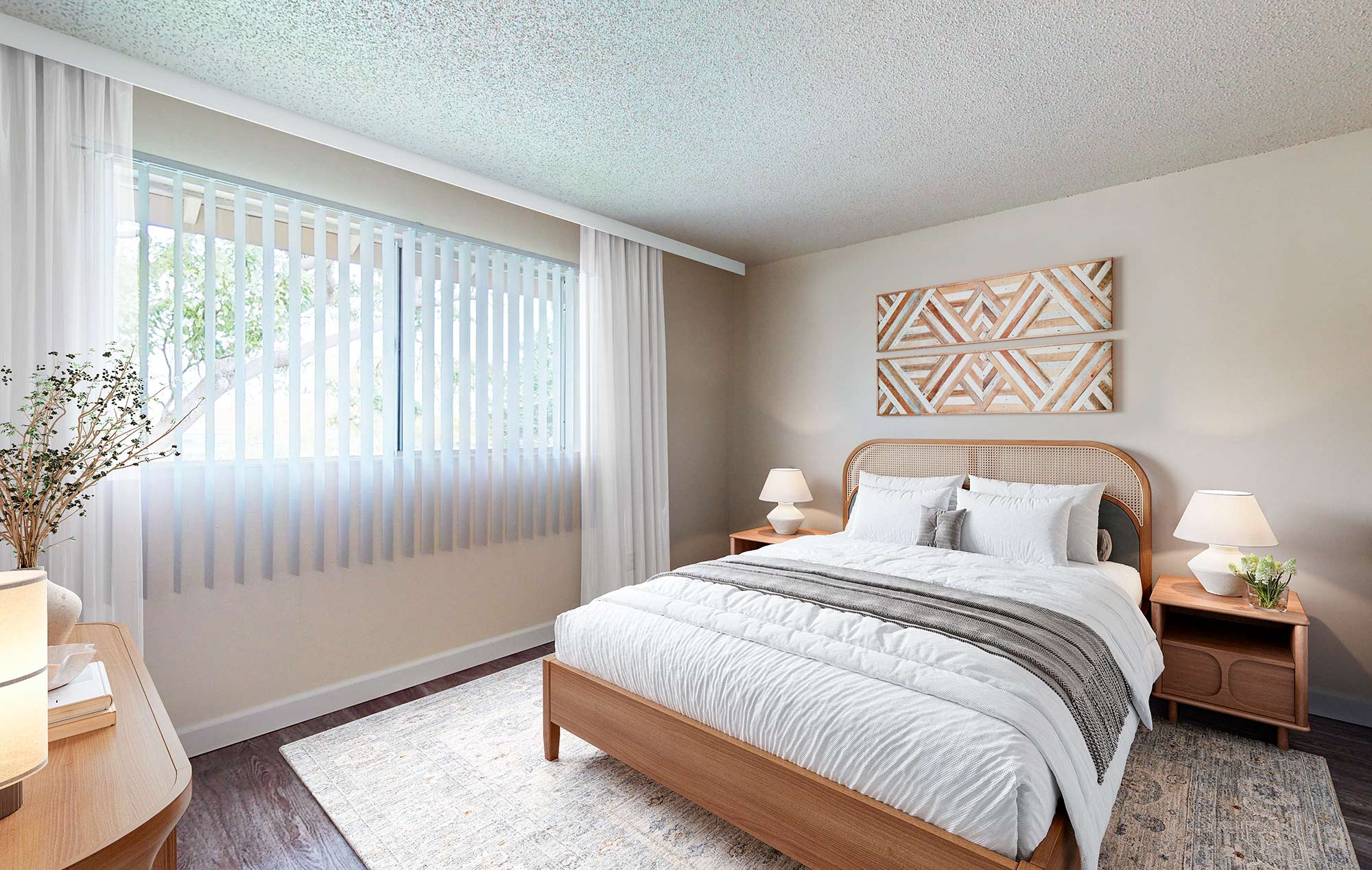 Pointe at Northridge staged Bedroom