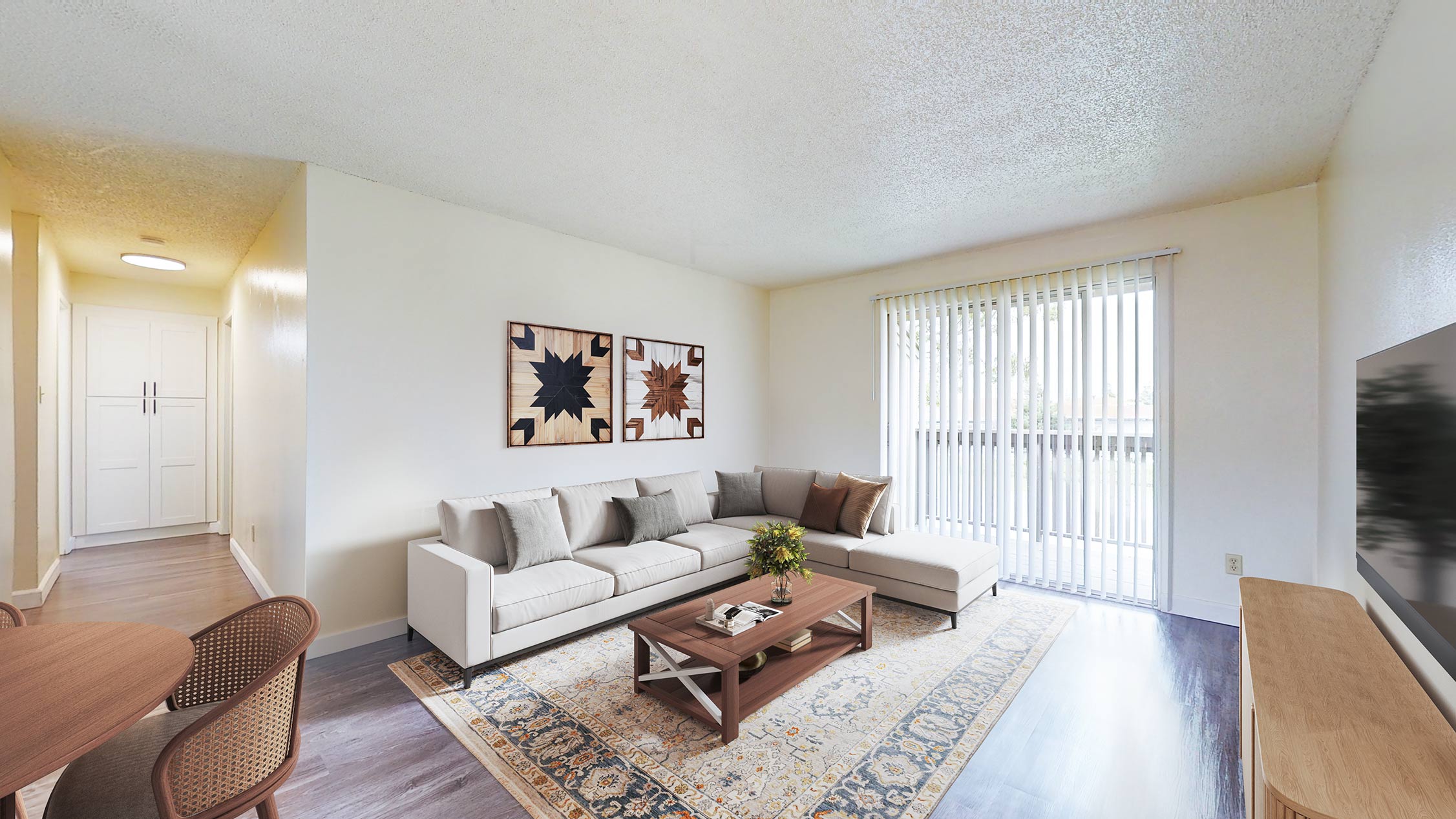 Pointe at Northridge staged living room