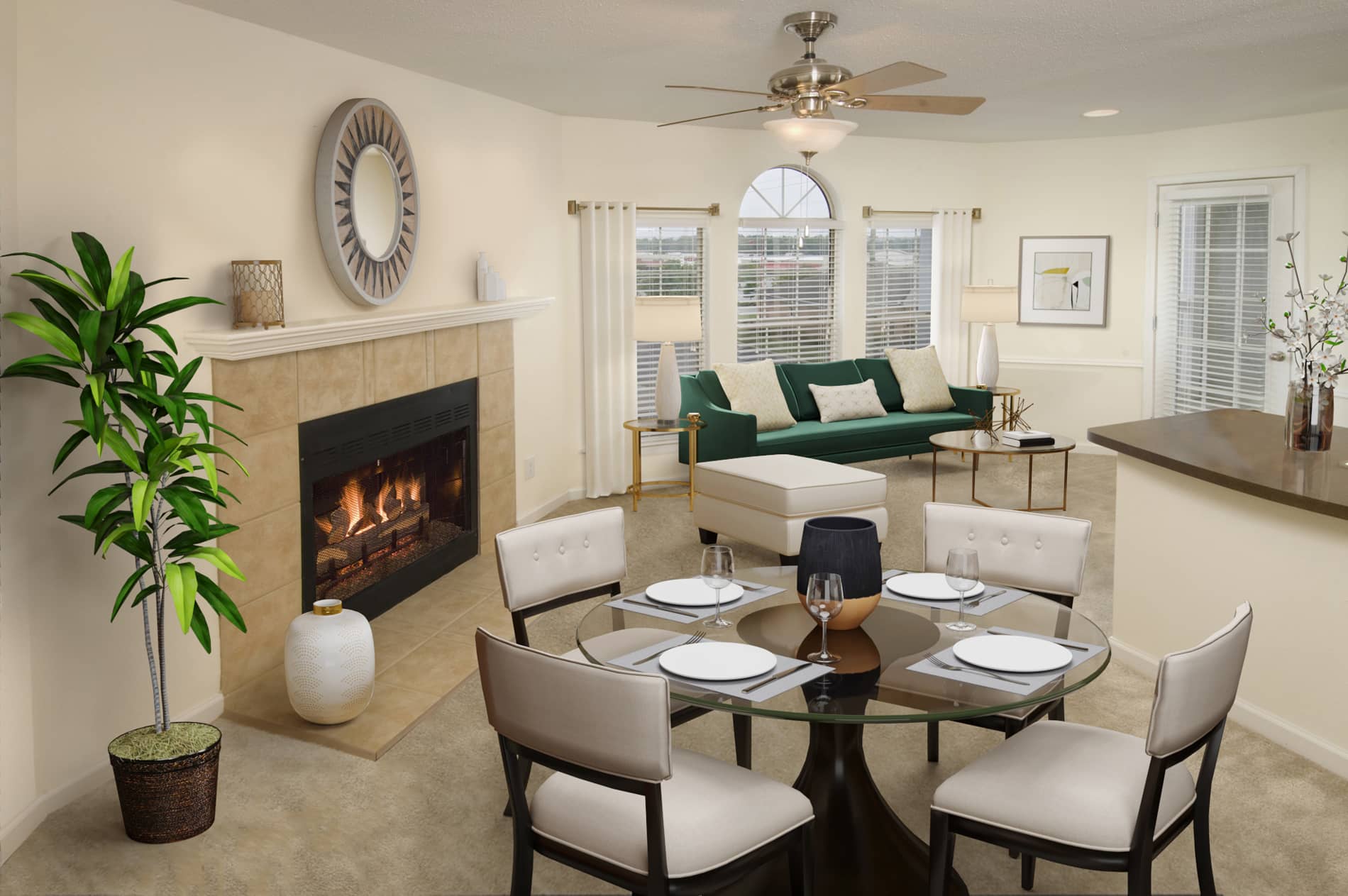 Polo Park apartment virtually staged by Rooomy